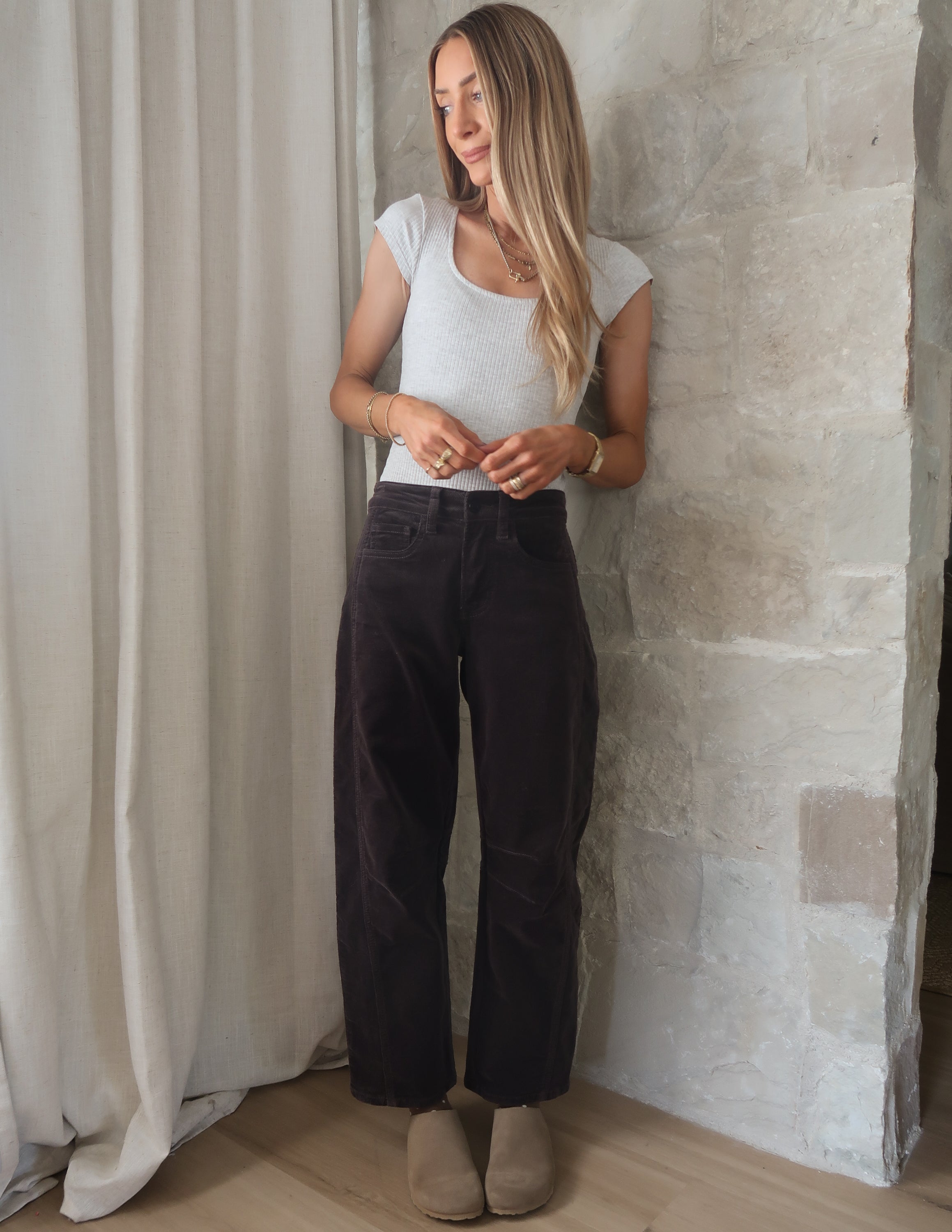 Soho Corduroy Barrel Jeans