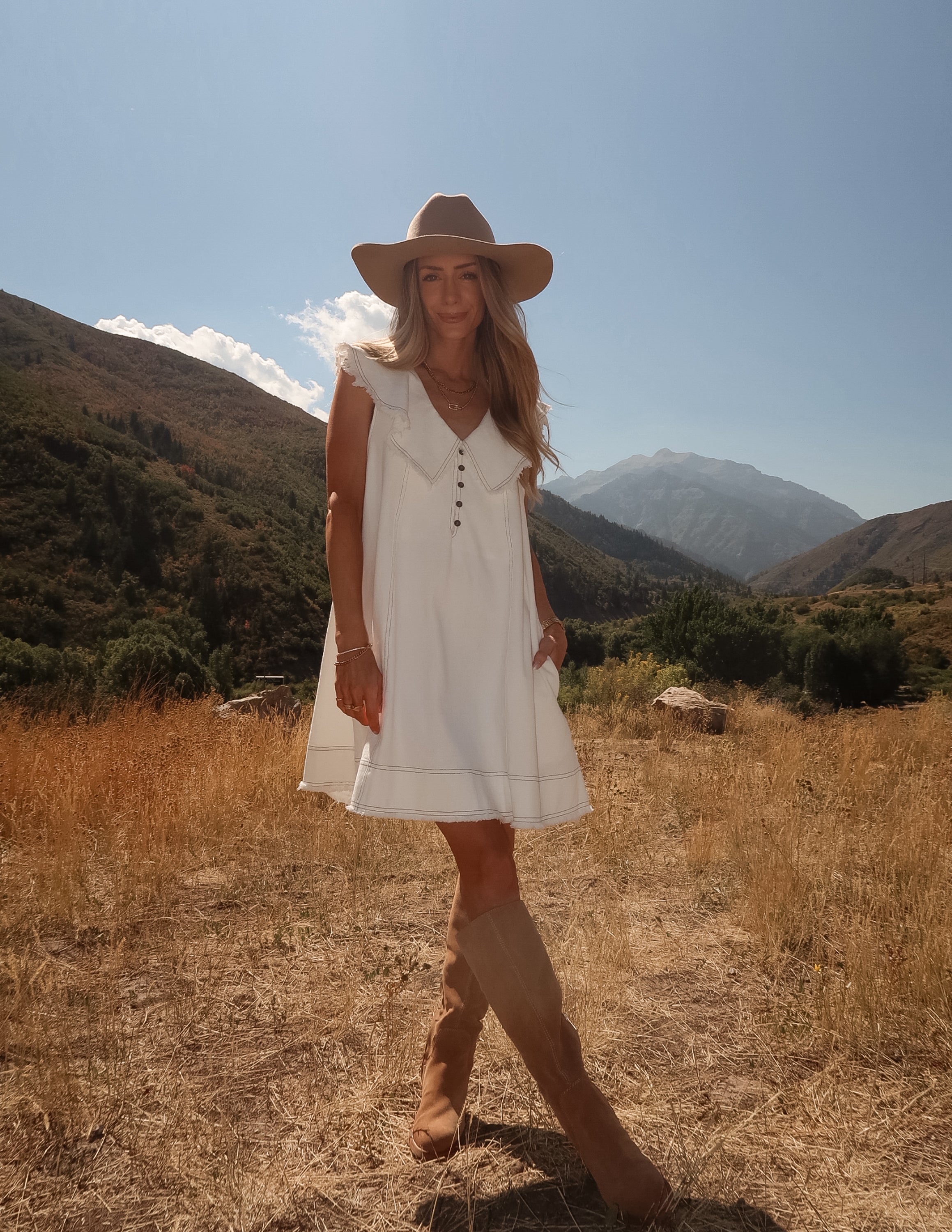 Elowen Denim Shift Dress