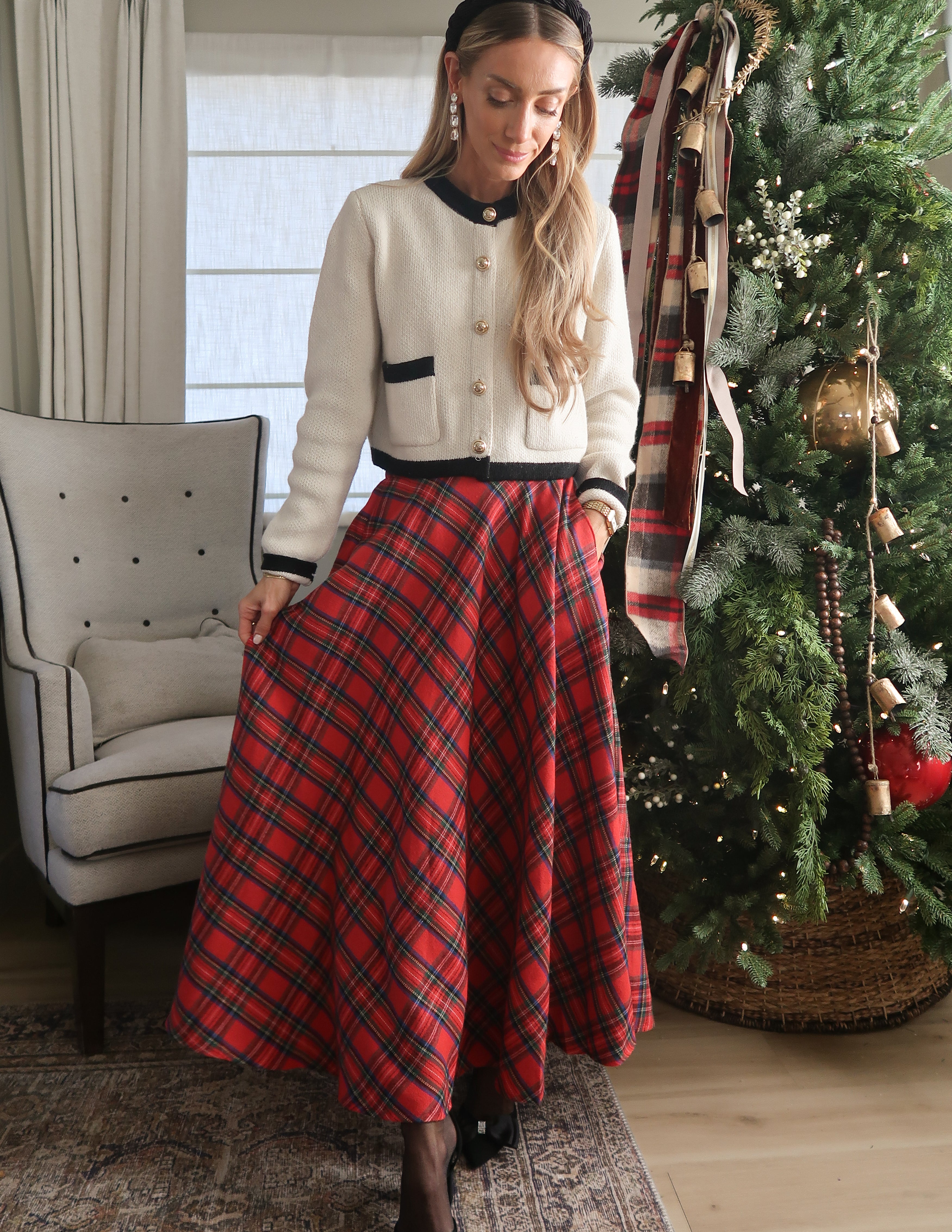 Sandra Plaid Skirt