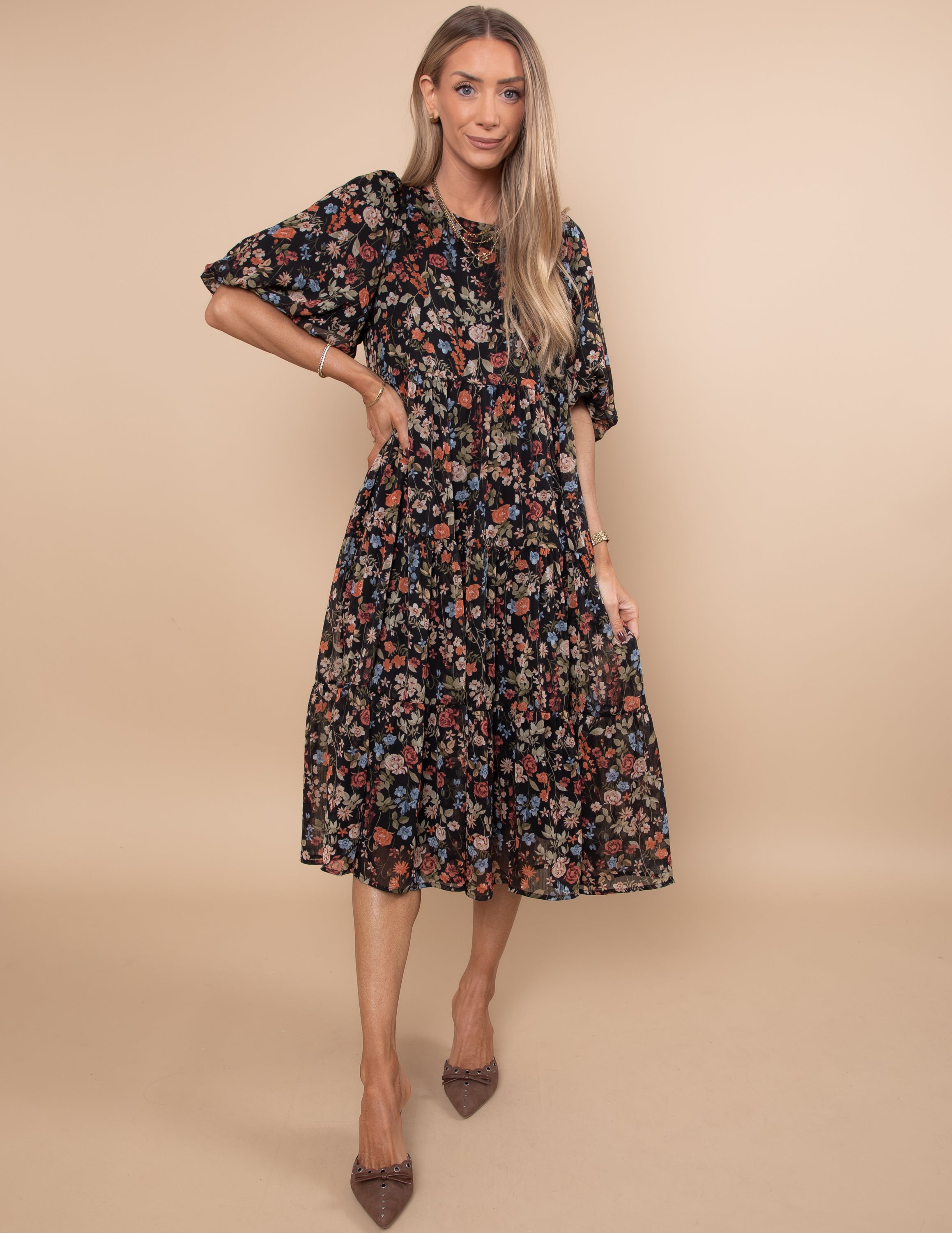 Cinthia Floral Midi Dress