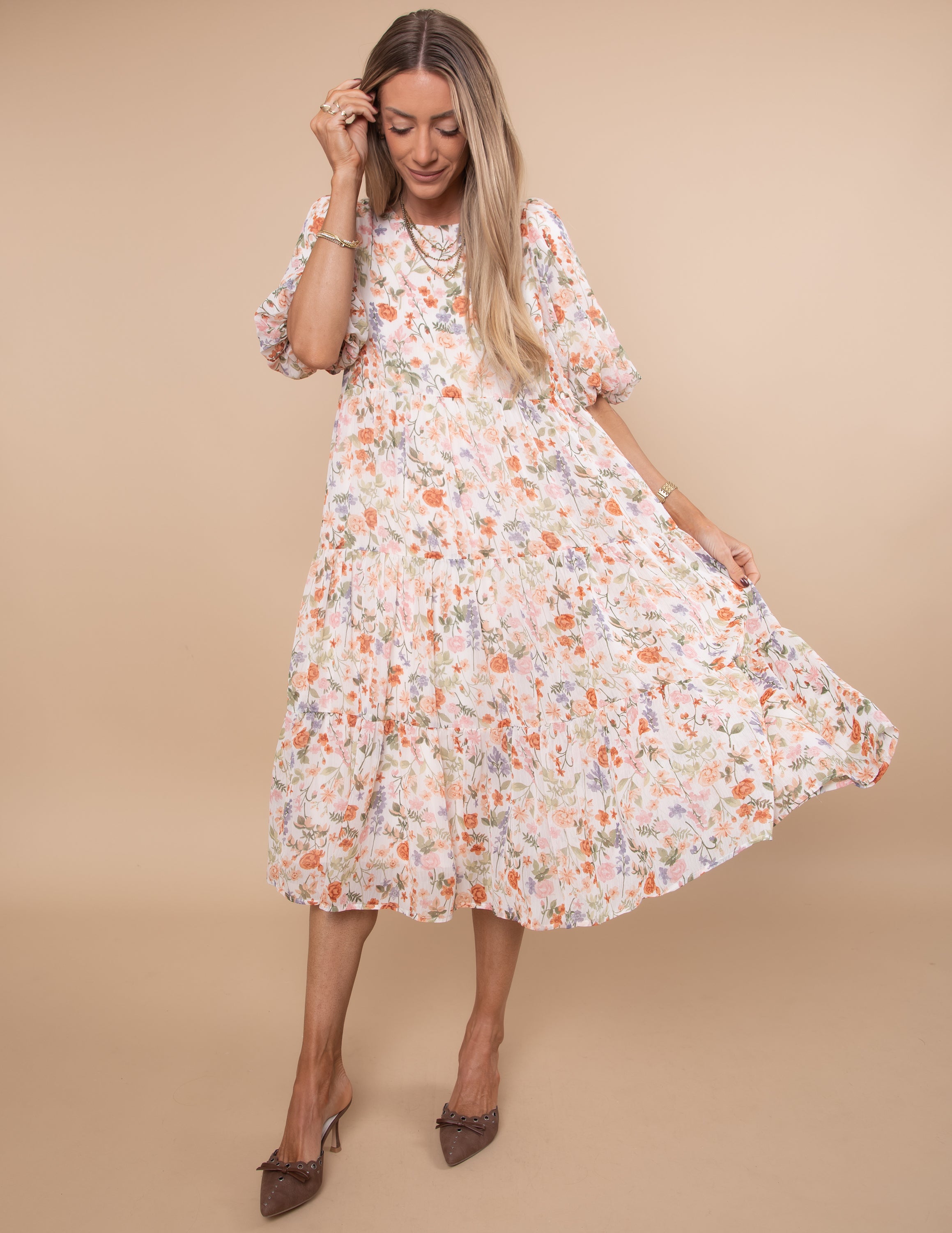 Cinthia Floral Midi Dress