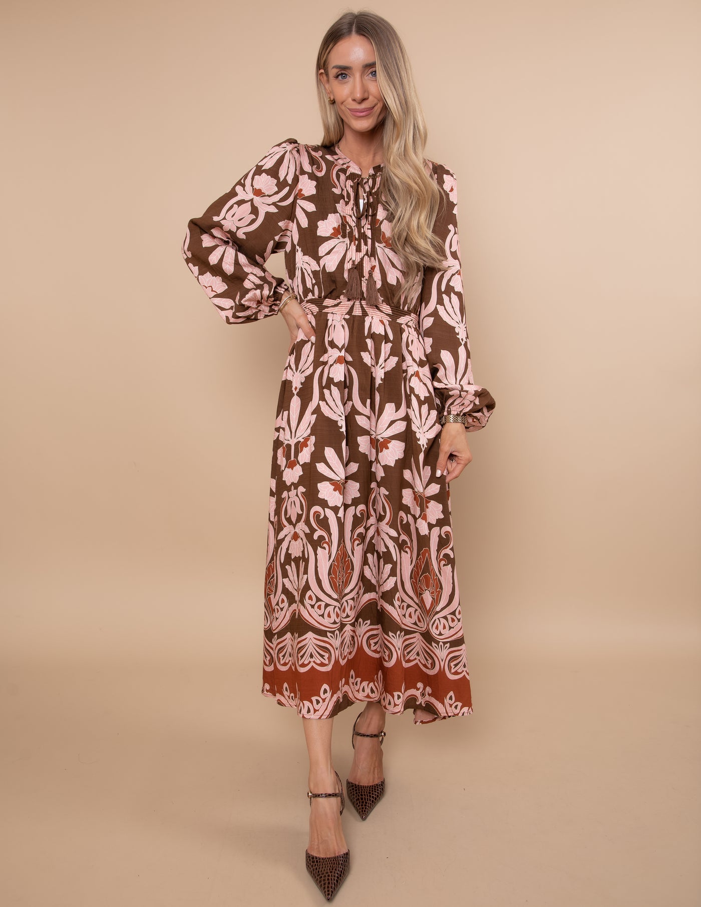 Storybook Floral Midi Dress