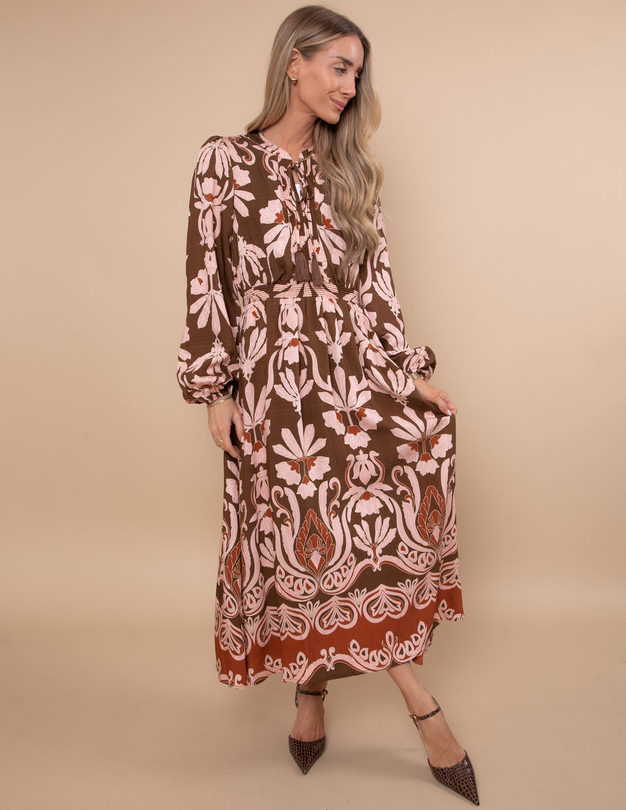 Storybook Floral Midi Dress