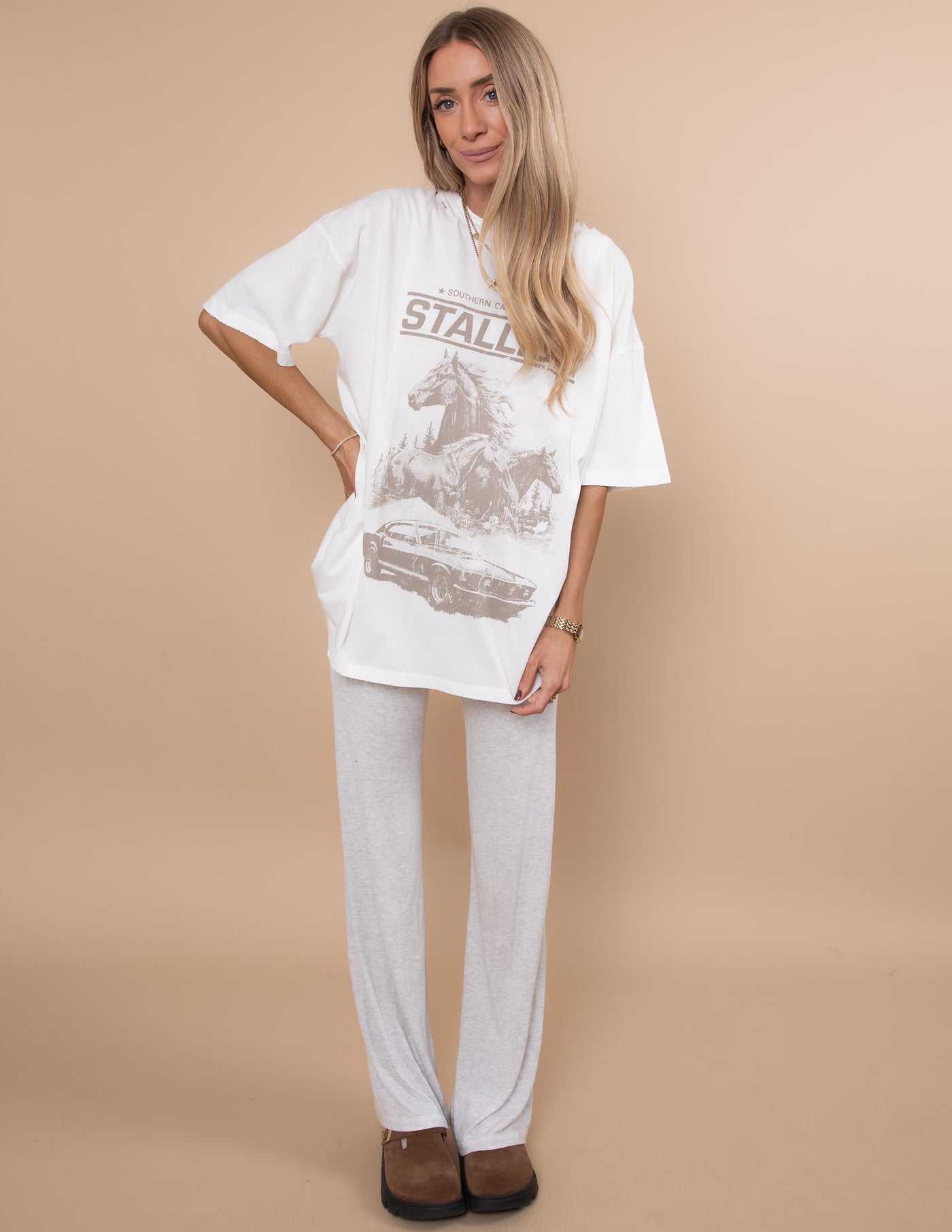 Stallion Distressed Graphic Tee