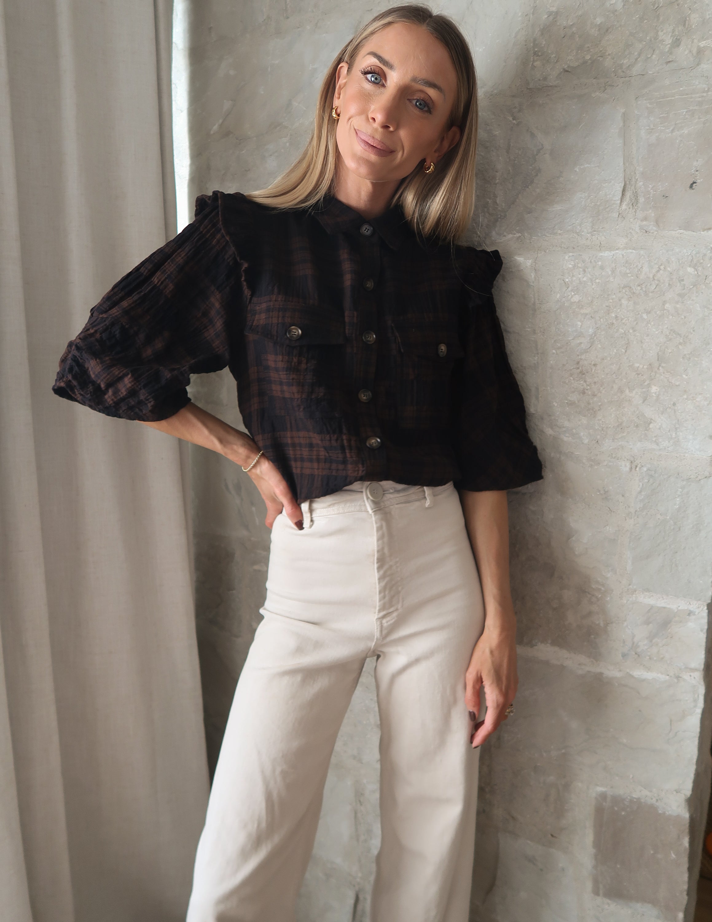 Maple Plaid Top