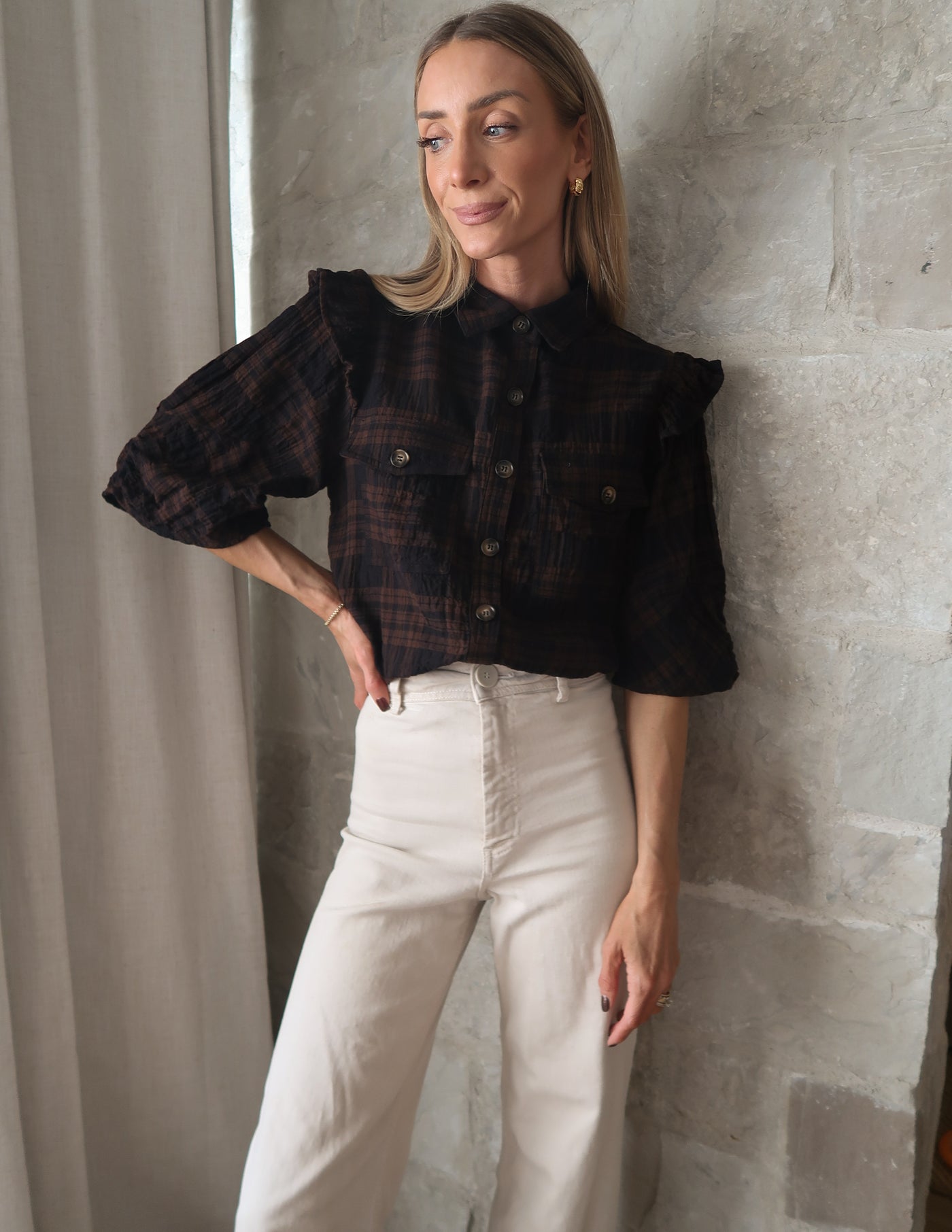 Maple Plaid Top
