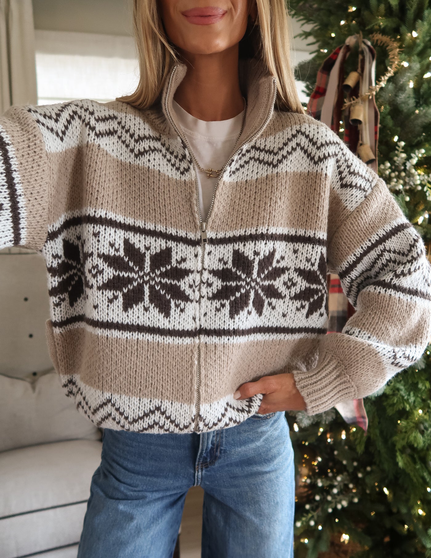 Fair Isle Sweater Jacket