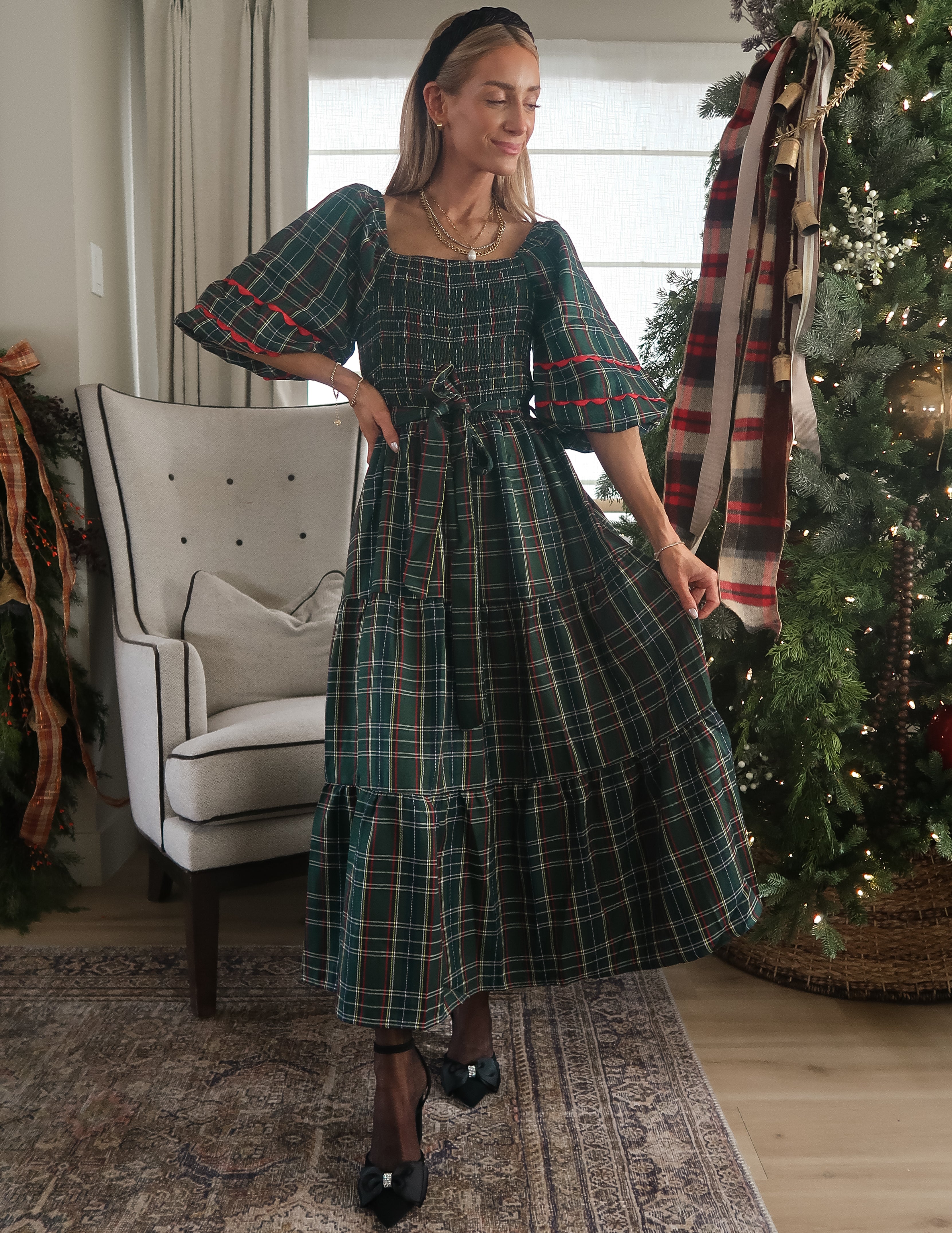 Mistletoe Plaid Dress