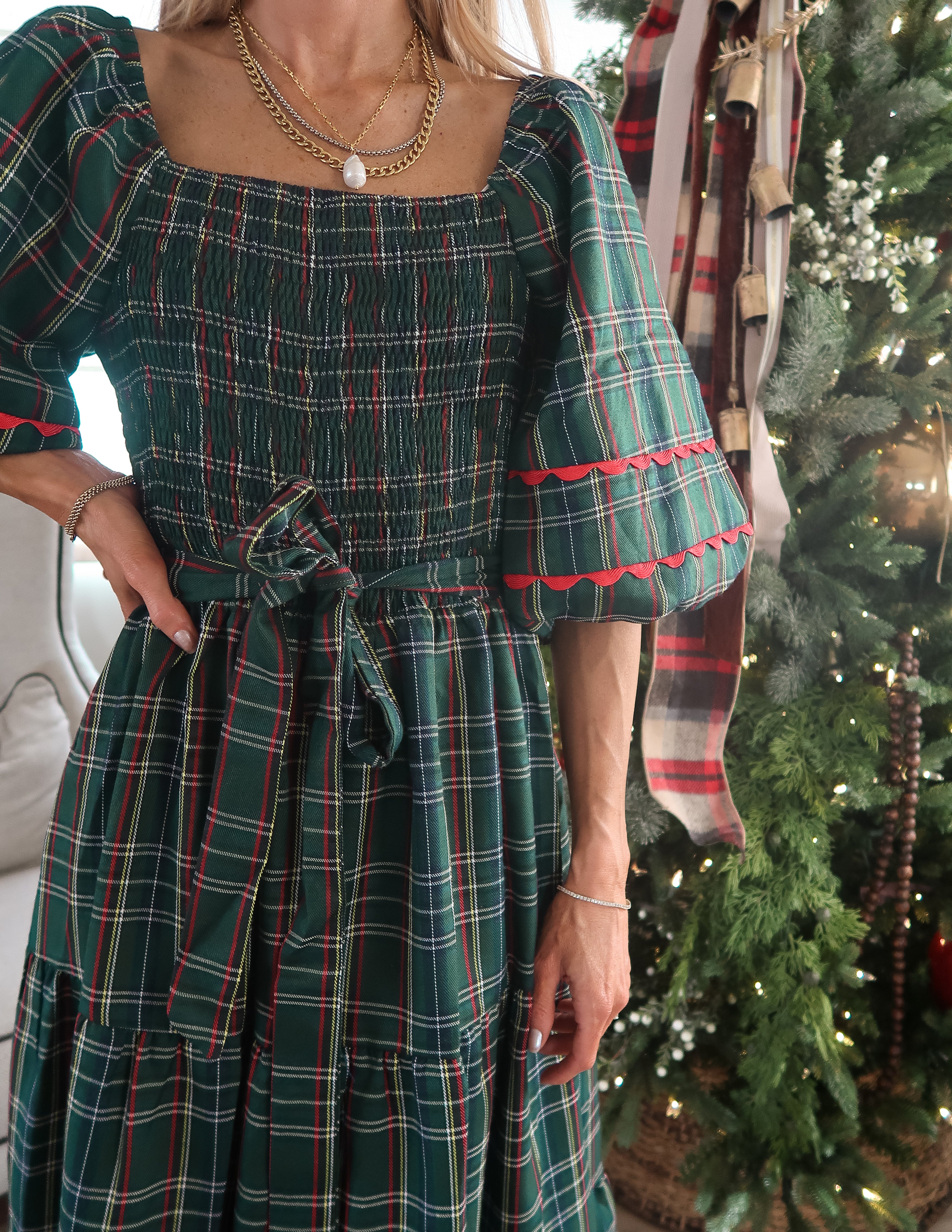 Mistletoe Plaid Dress