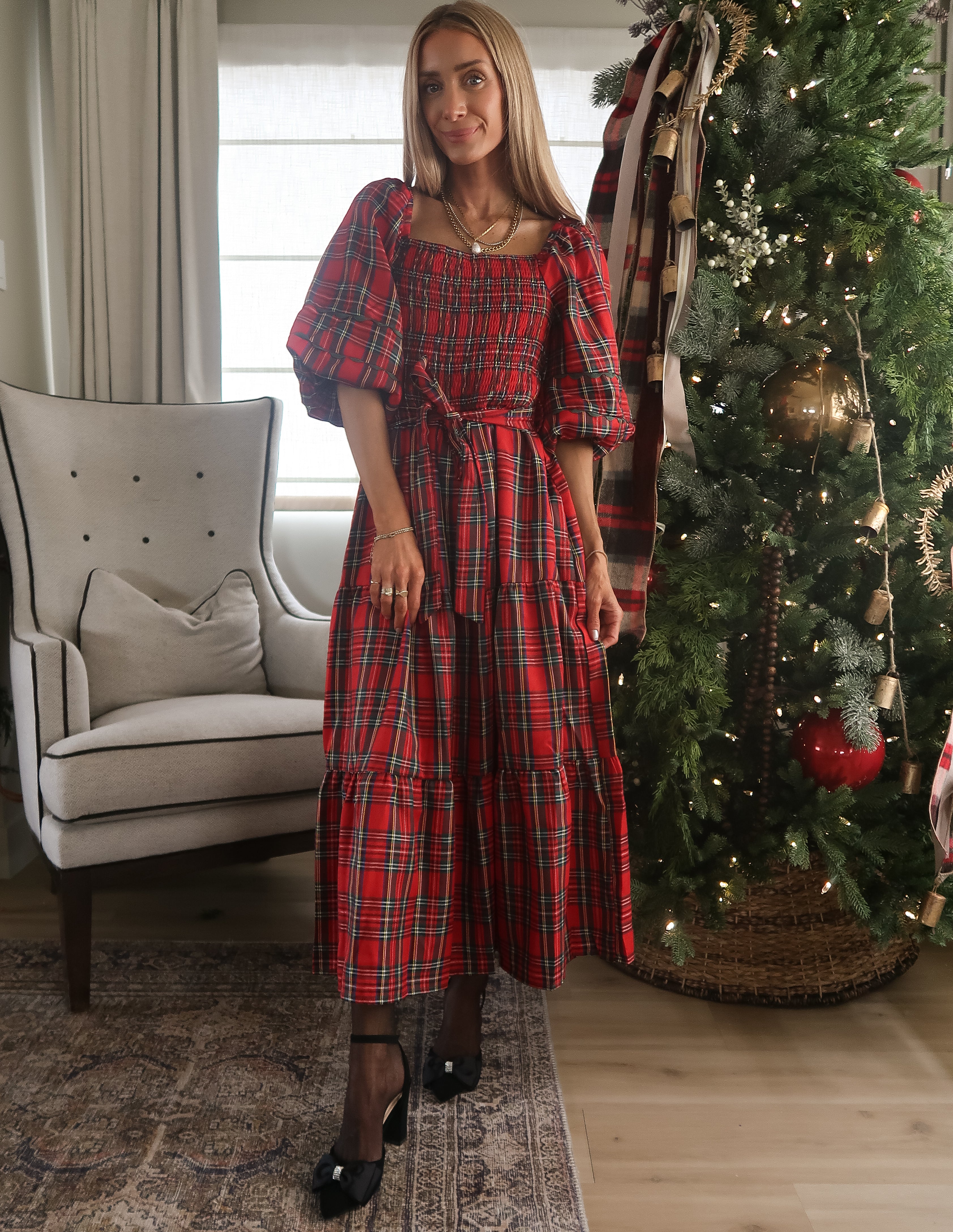 Mistletoe Plaid Dress