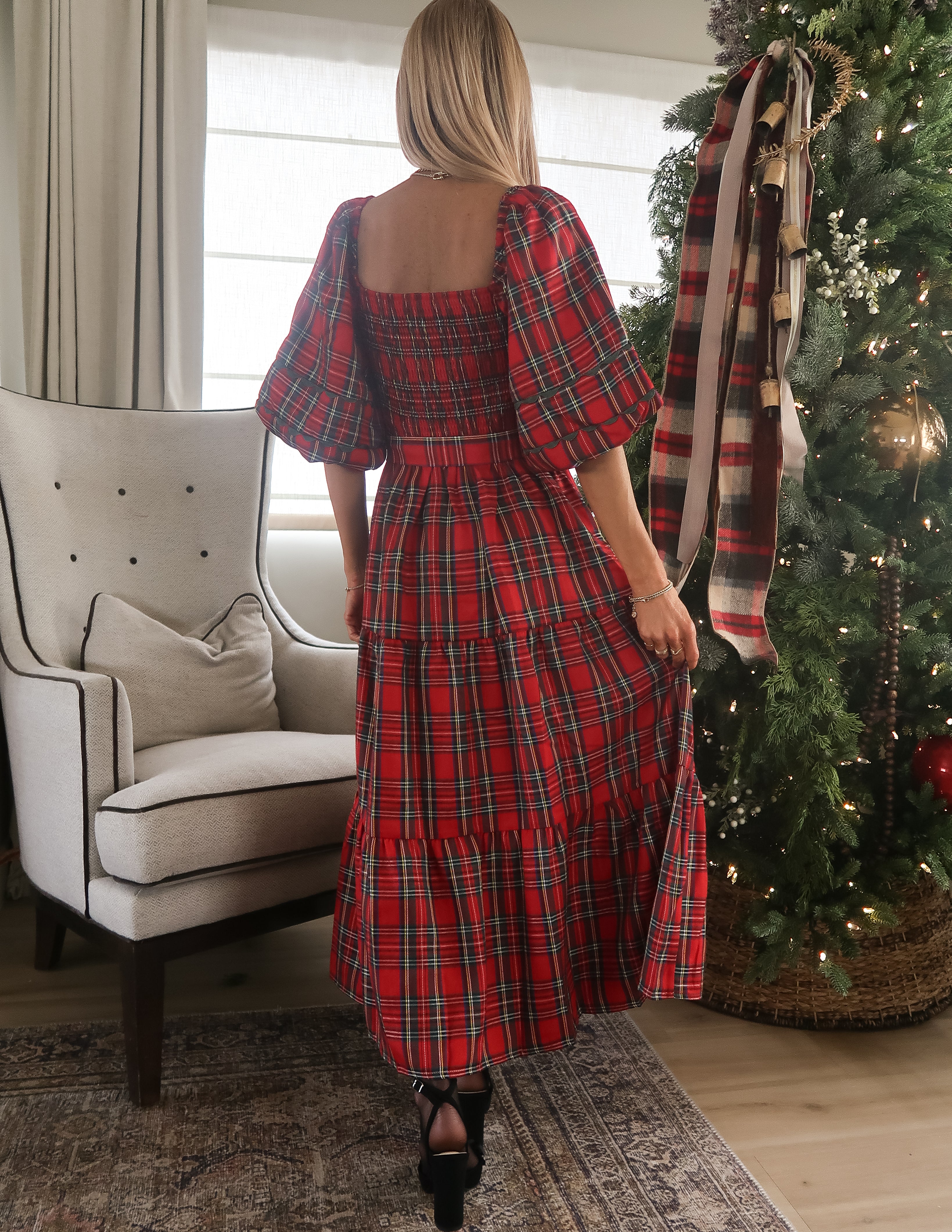 Mistletoe Plaid Dress