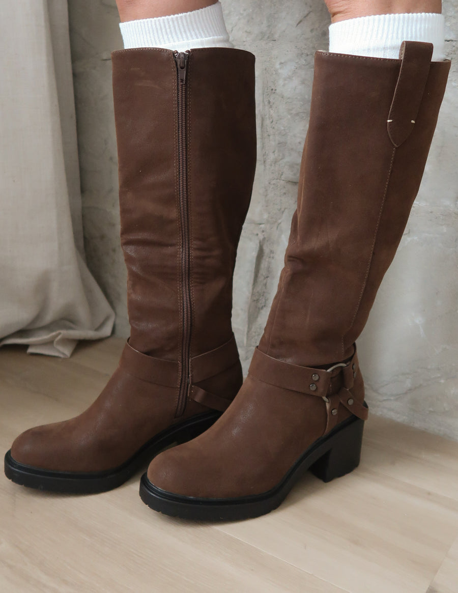 Leanne Moto Knee High Boots