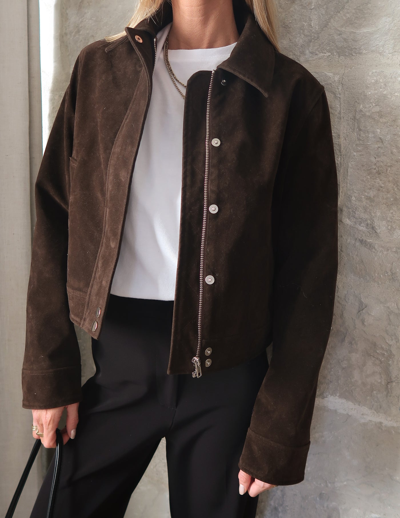 Soft Suede Moto Jacket