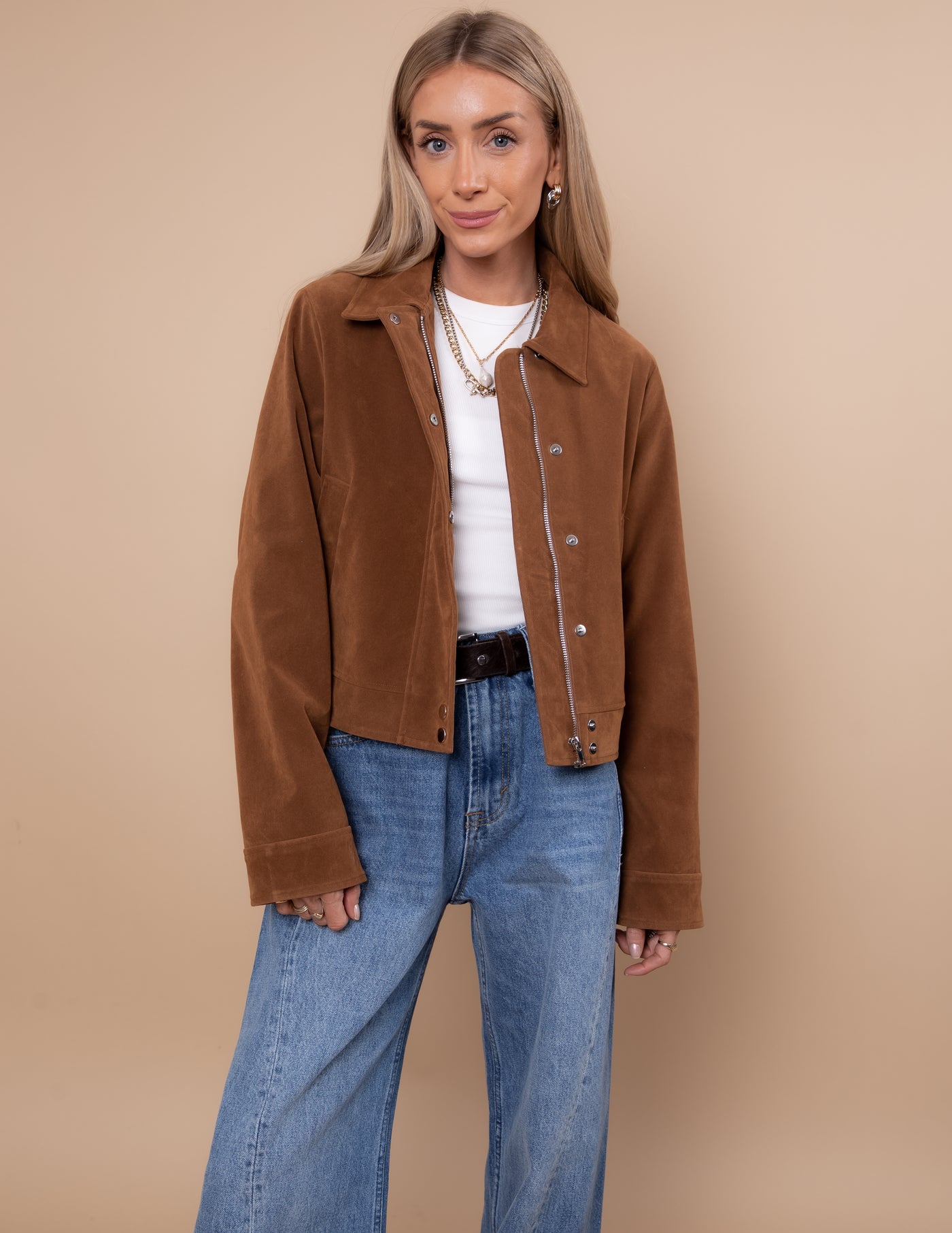 Soft Suede Moto Jacket