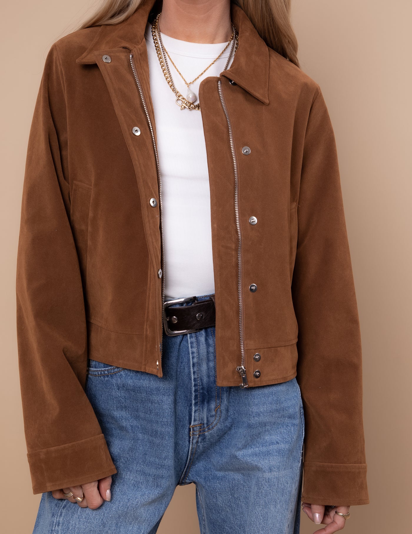 Soft Suede Moto Jacket