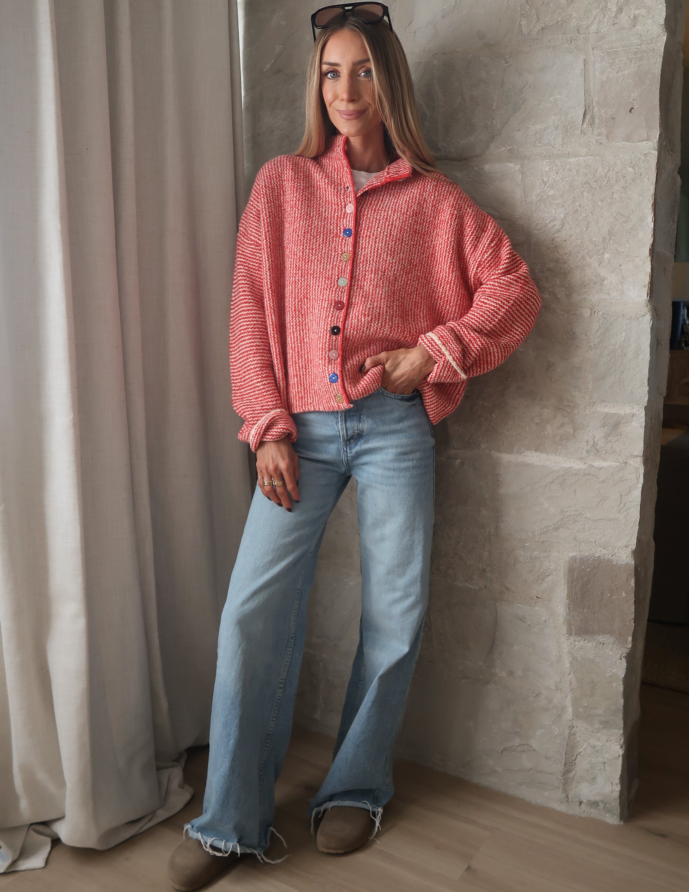 Mabel Mix Button Cardigan