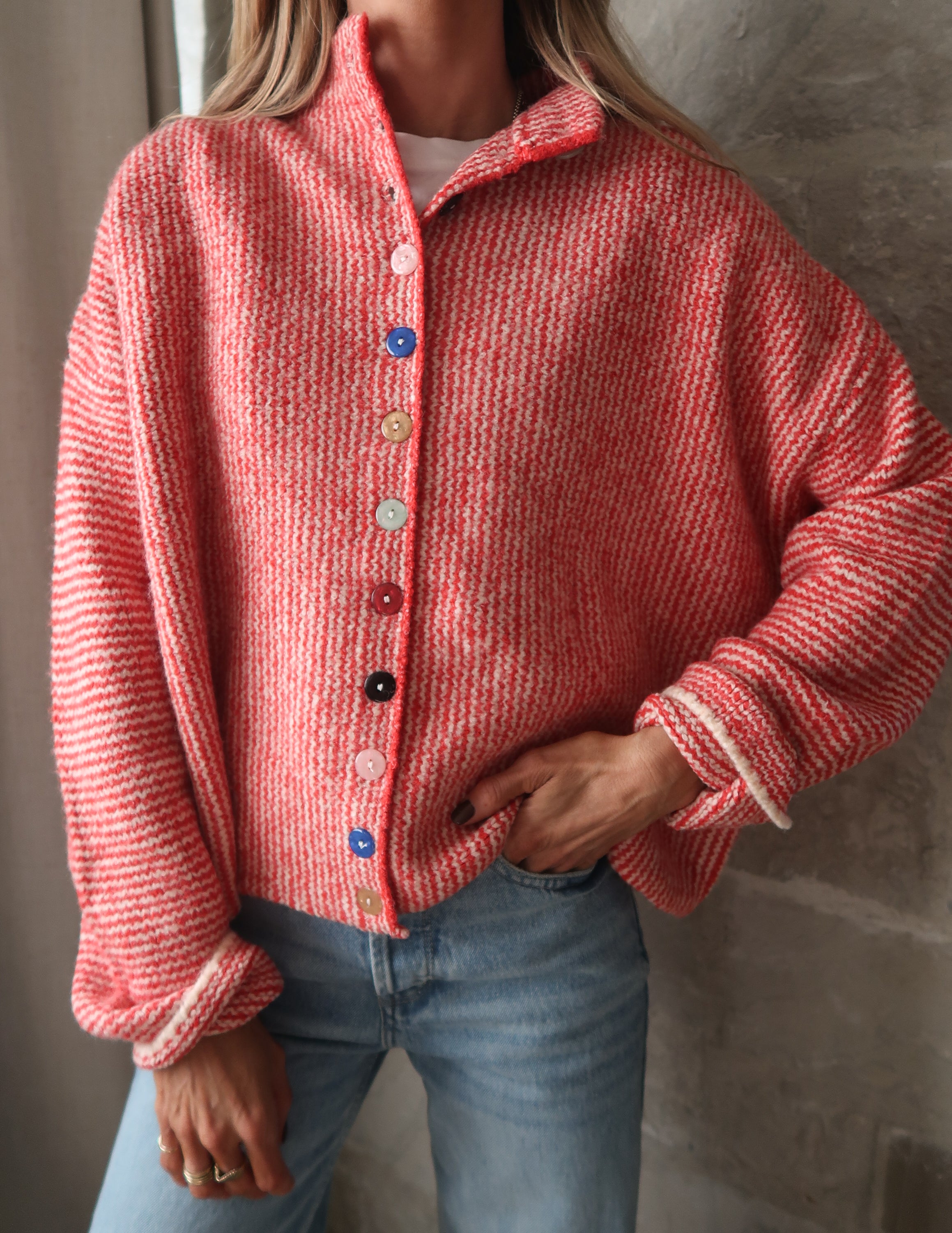 Mabel Mix Button Cardigan