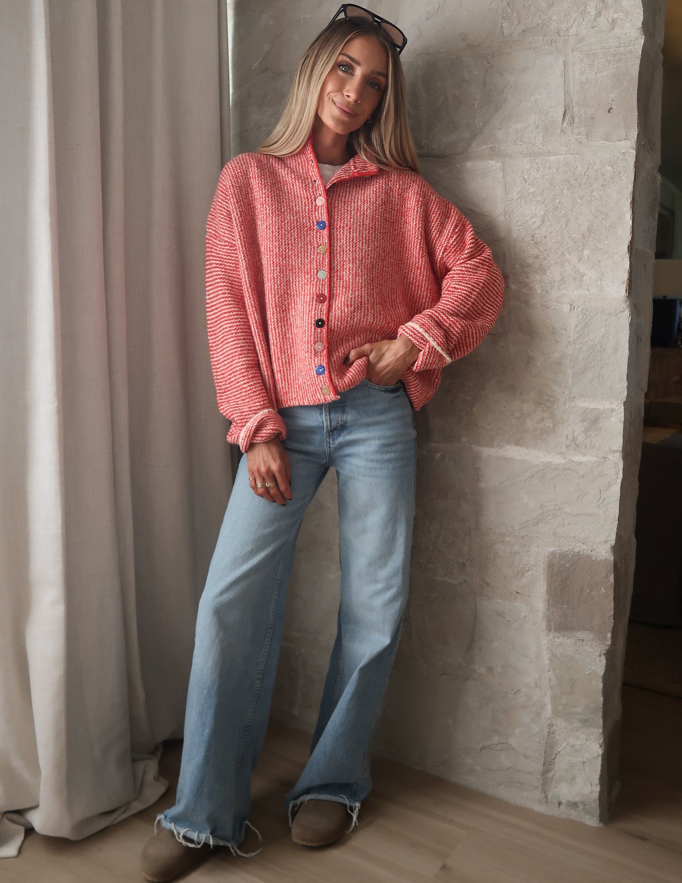 Mabel Mix Button Cardigan