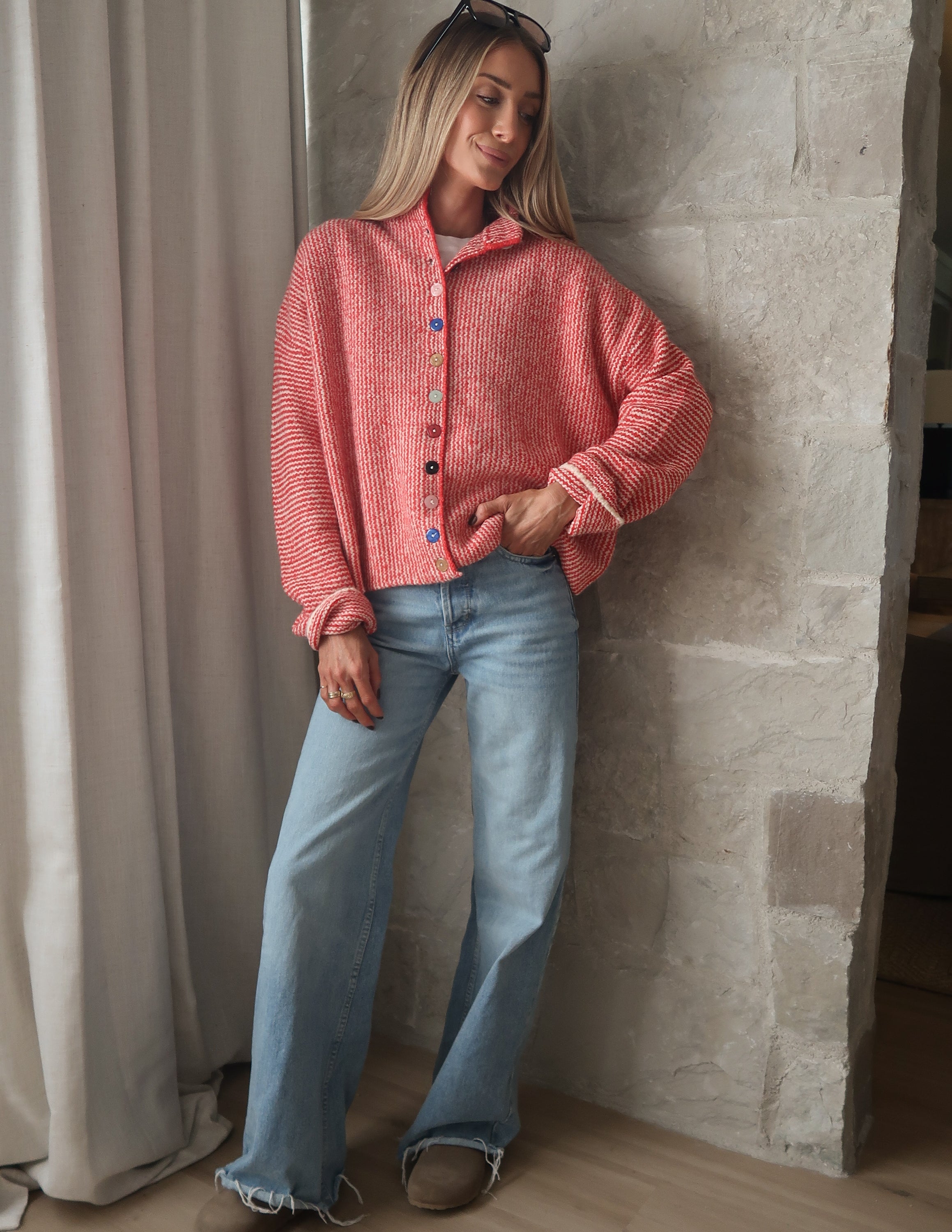 Mabel Mix Button Cardigan