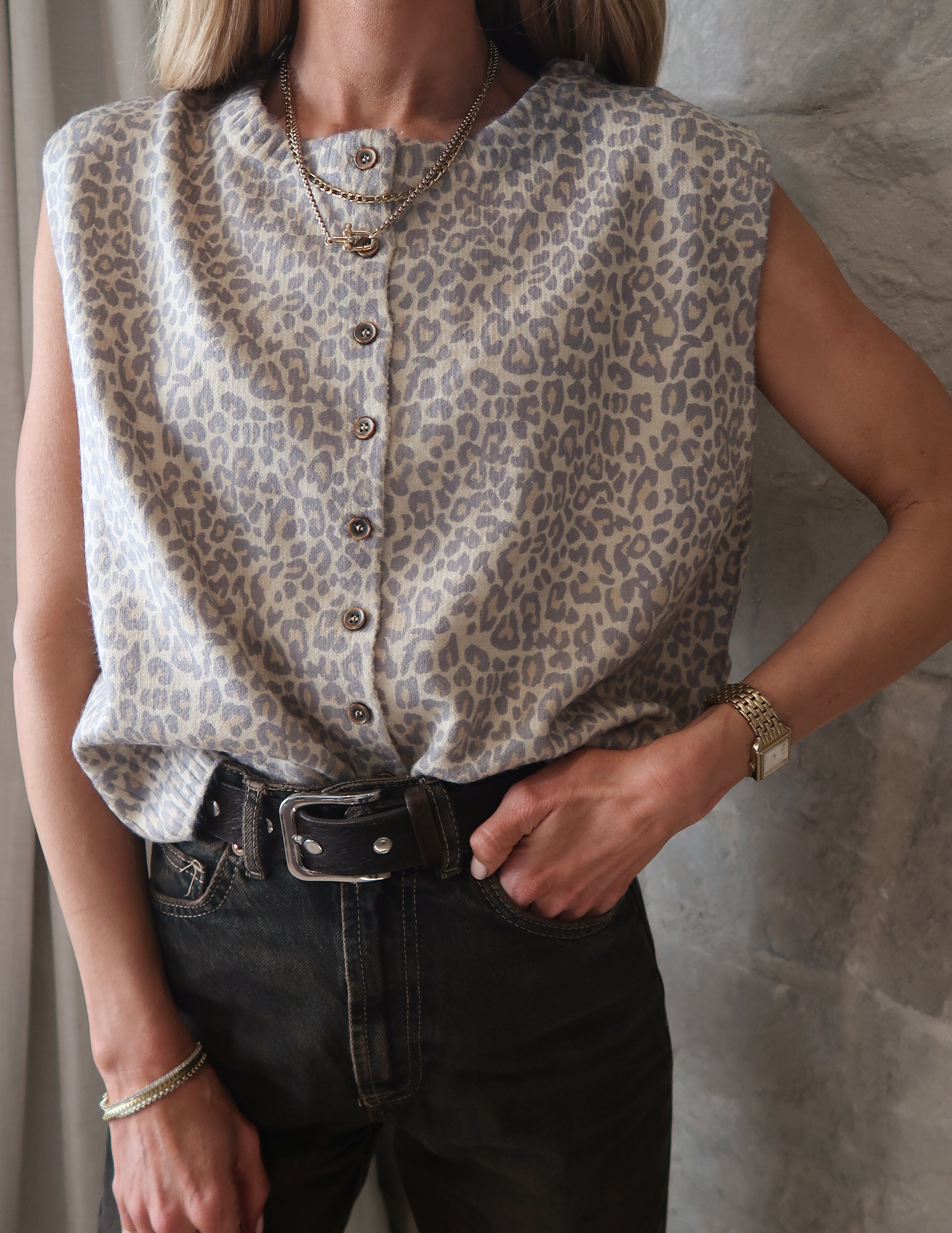 Leopard Luxe Button Up