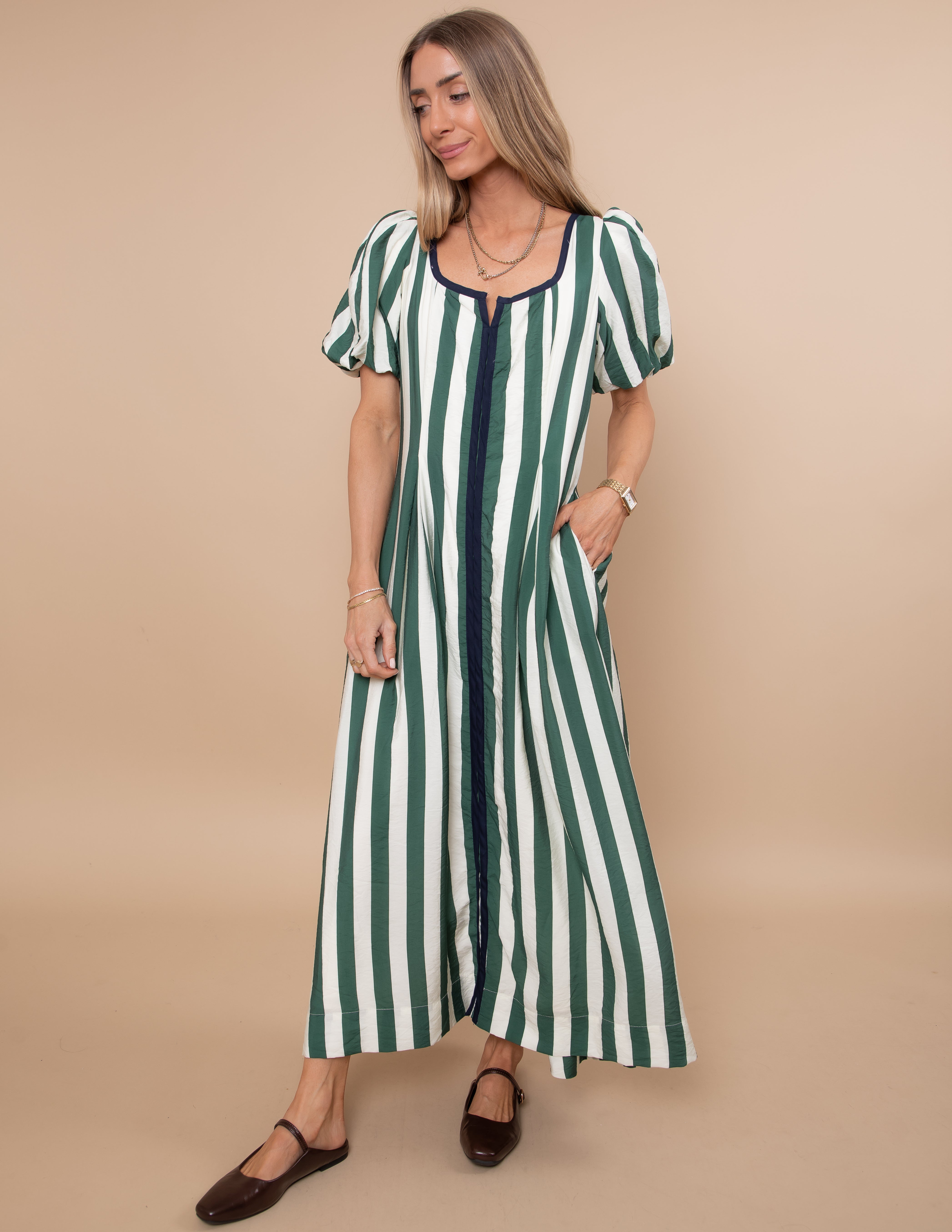 Uptown Lines Midi Dress