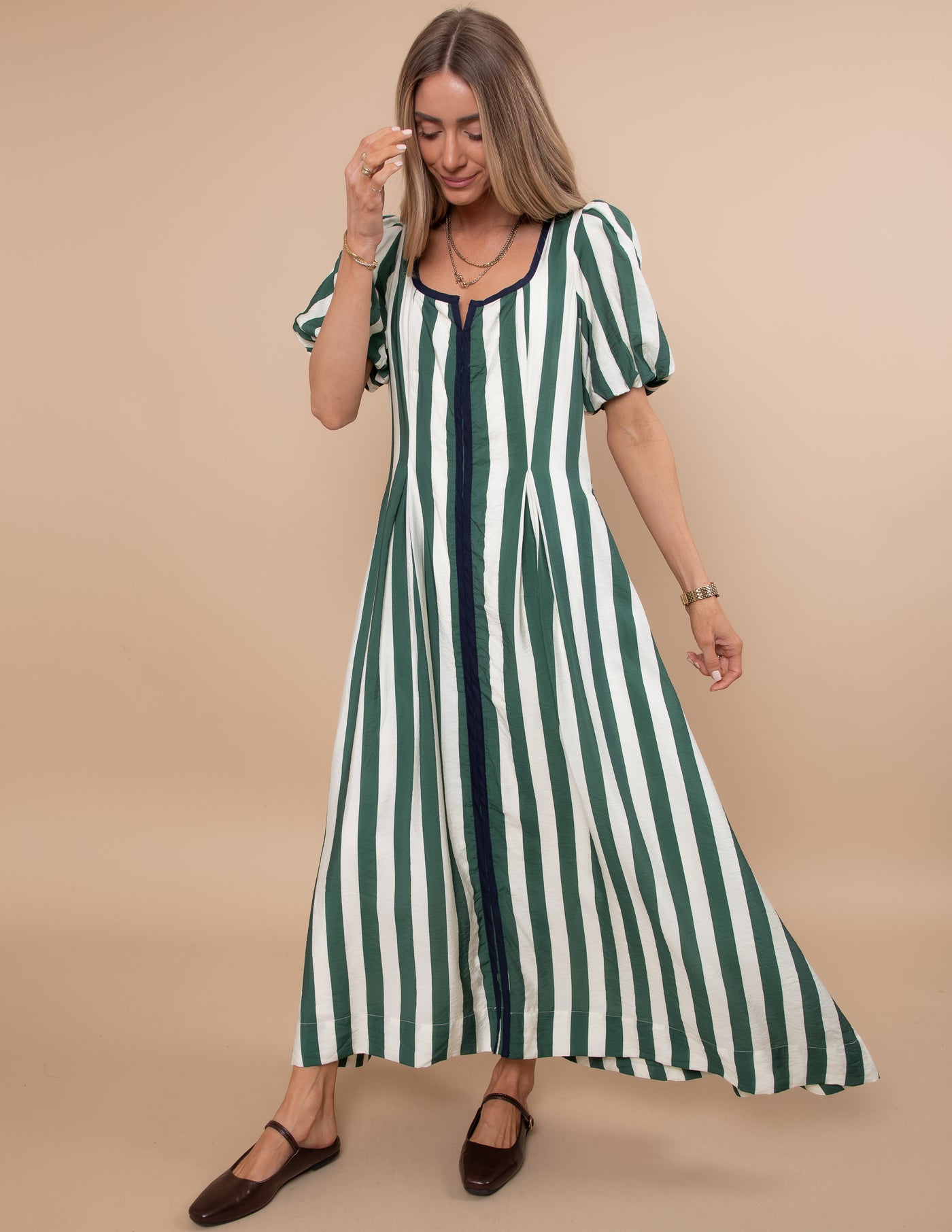 Uptown Lines Midi Dress