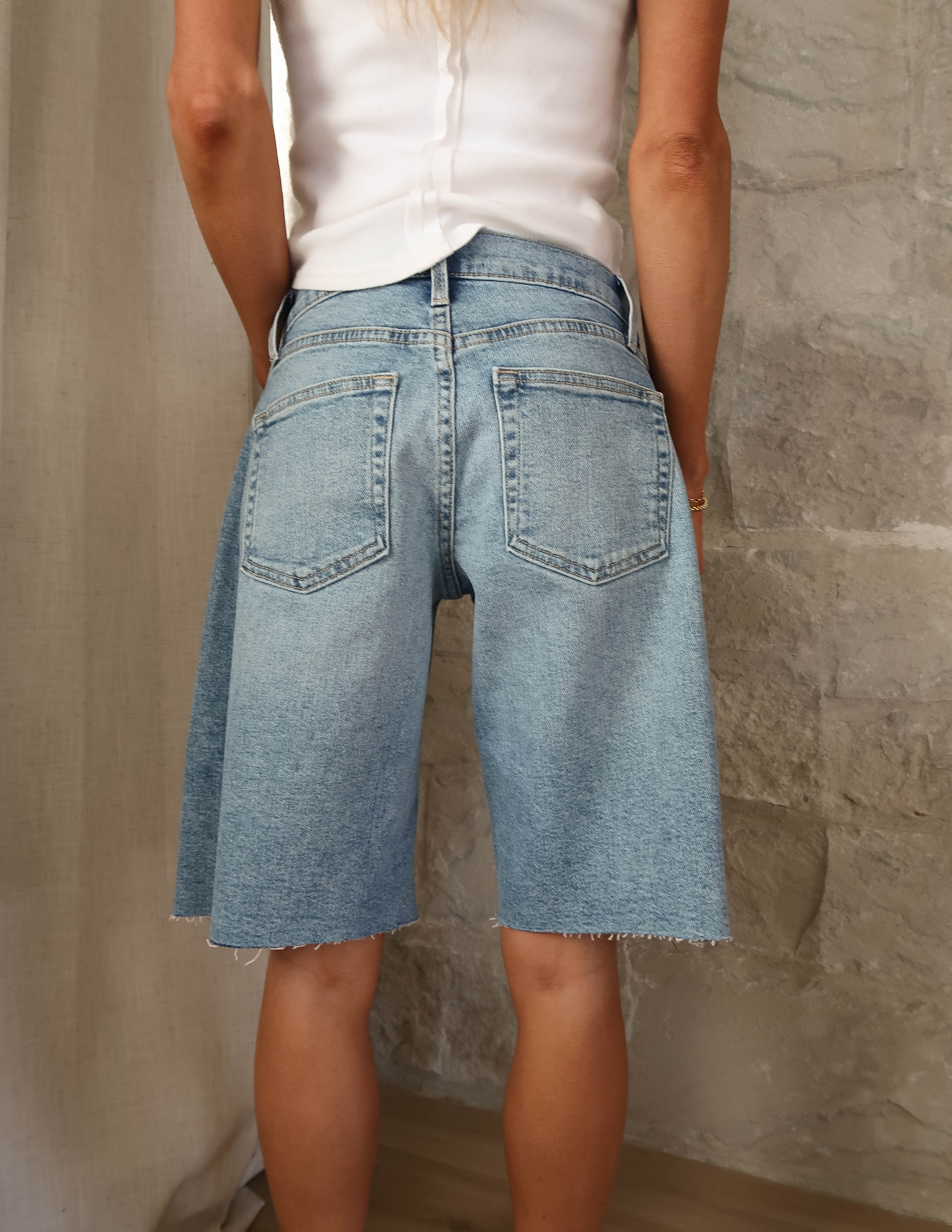 Sunlit Denim Shorts