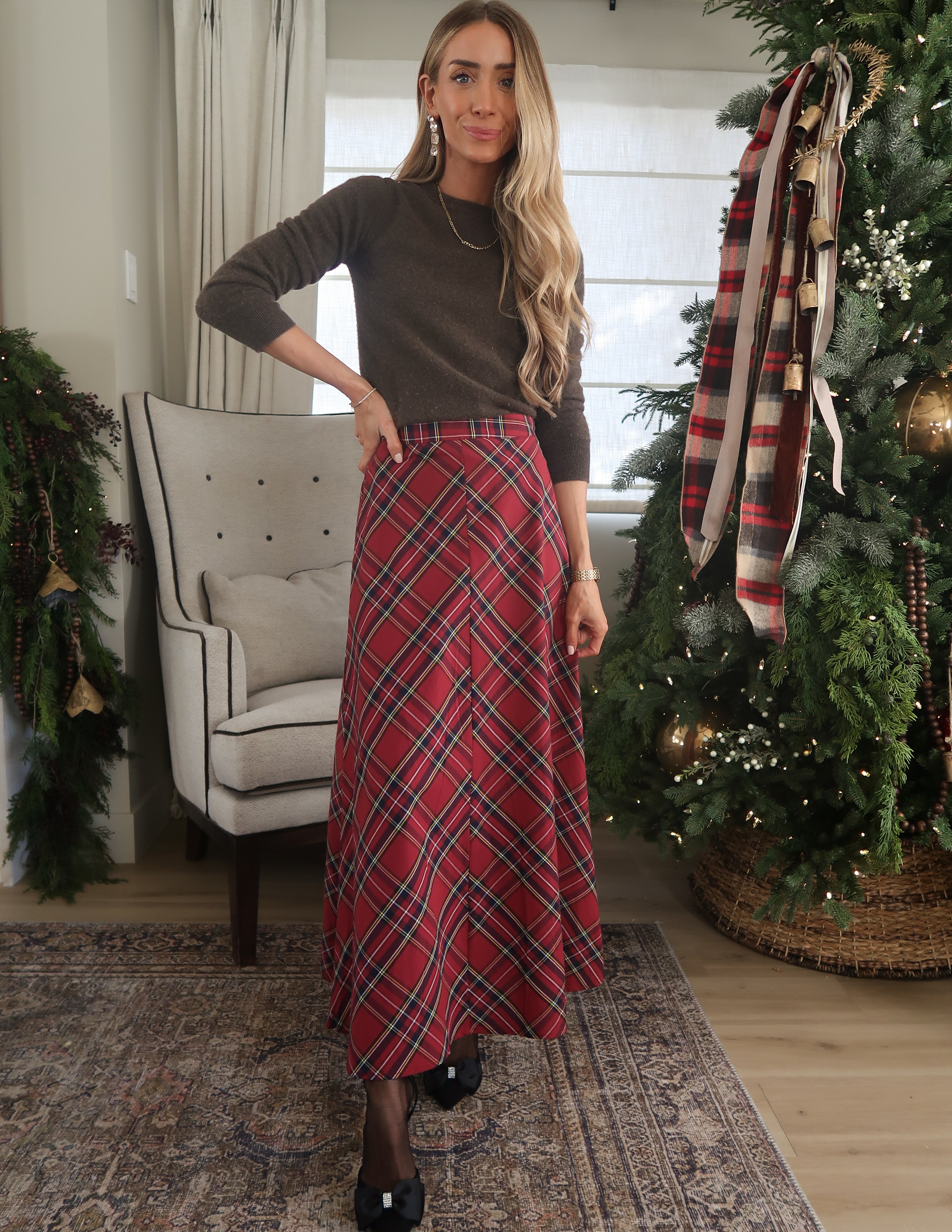 Odette Plaid Skirt