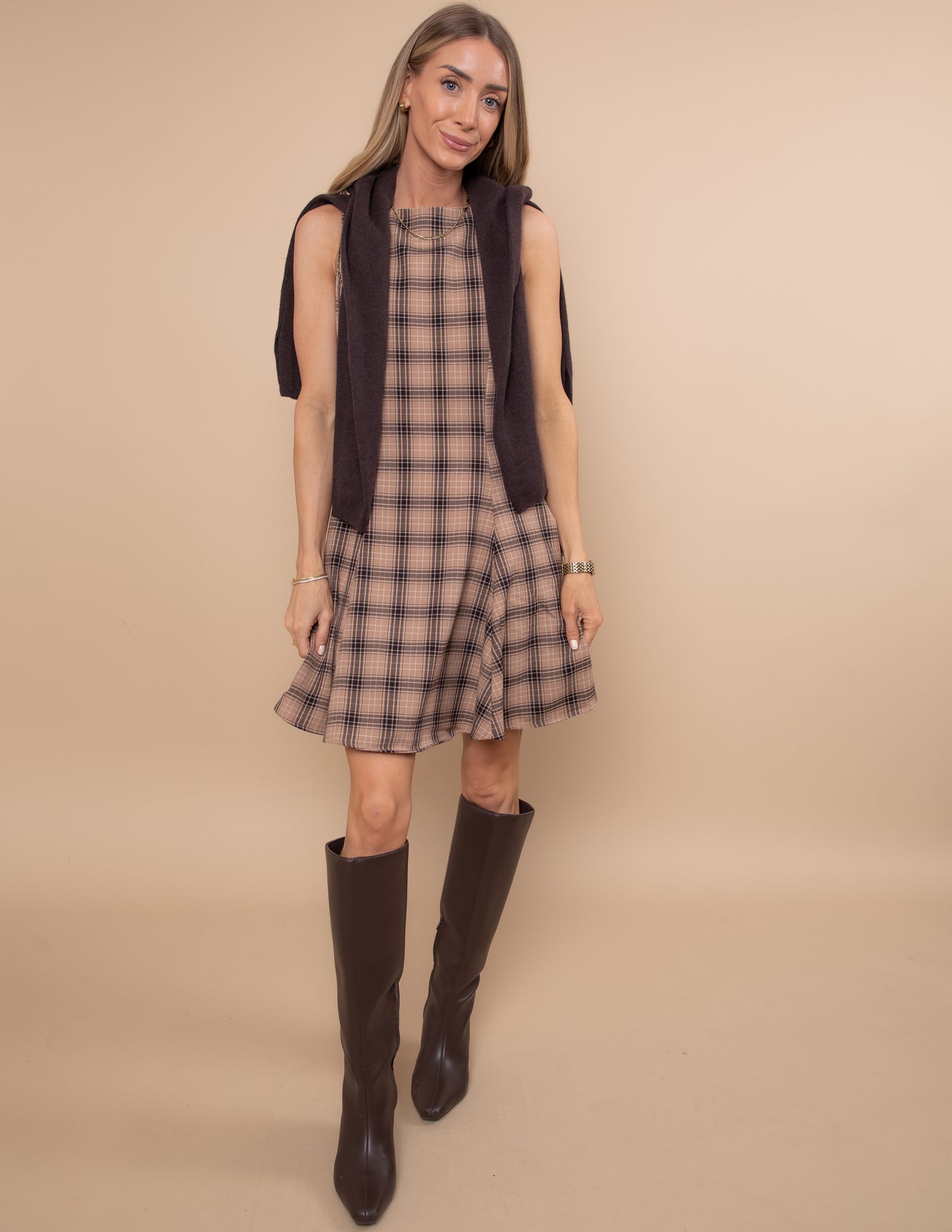 Anneliese Swing Plaid Dress