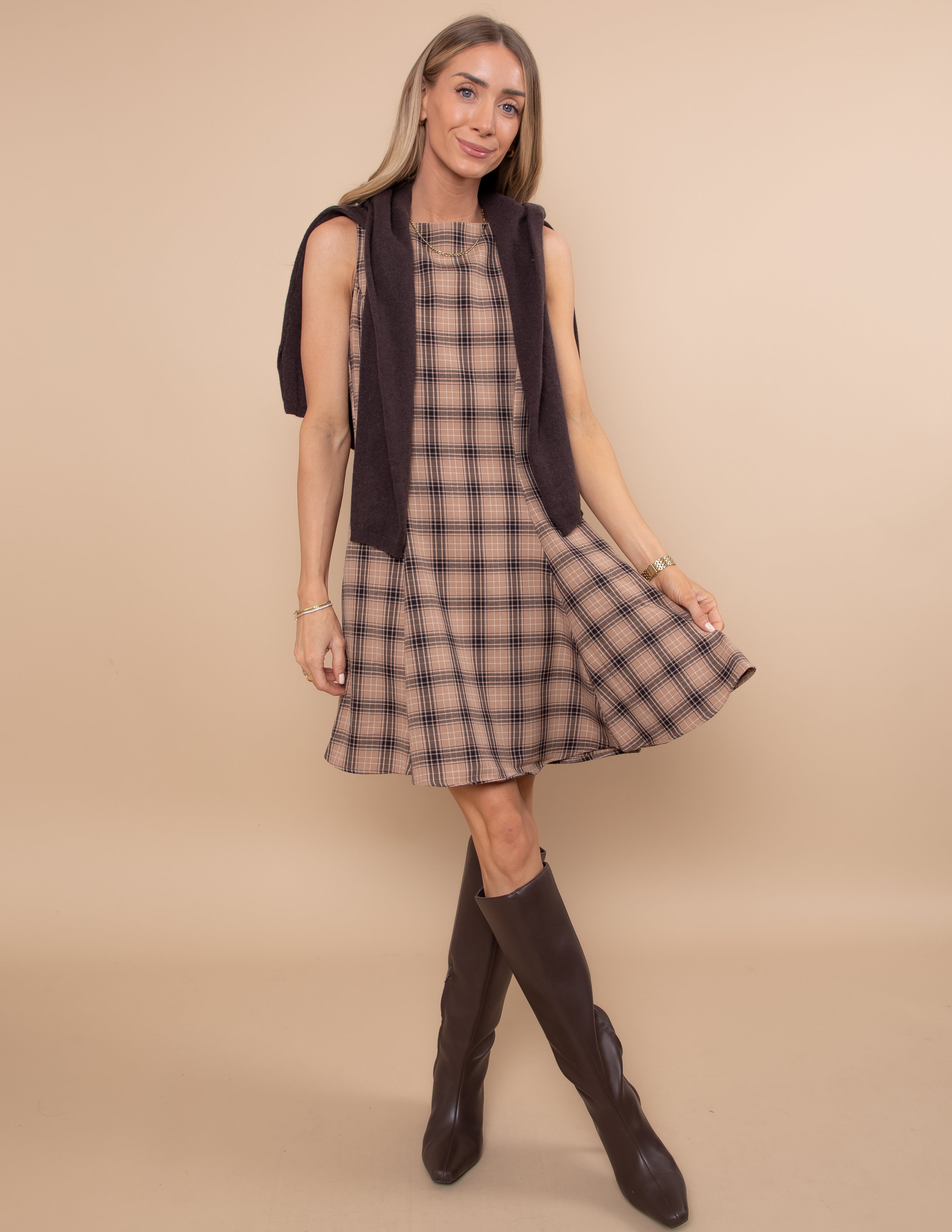 Anneliese Swing Plaid Dress