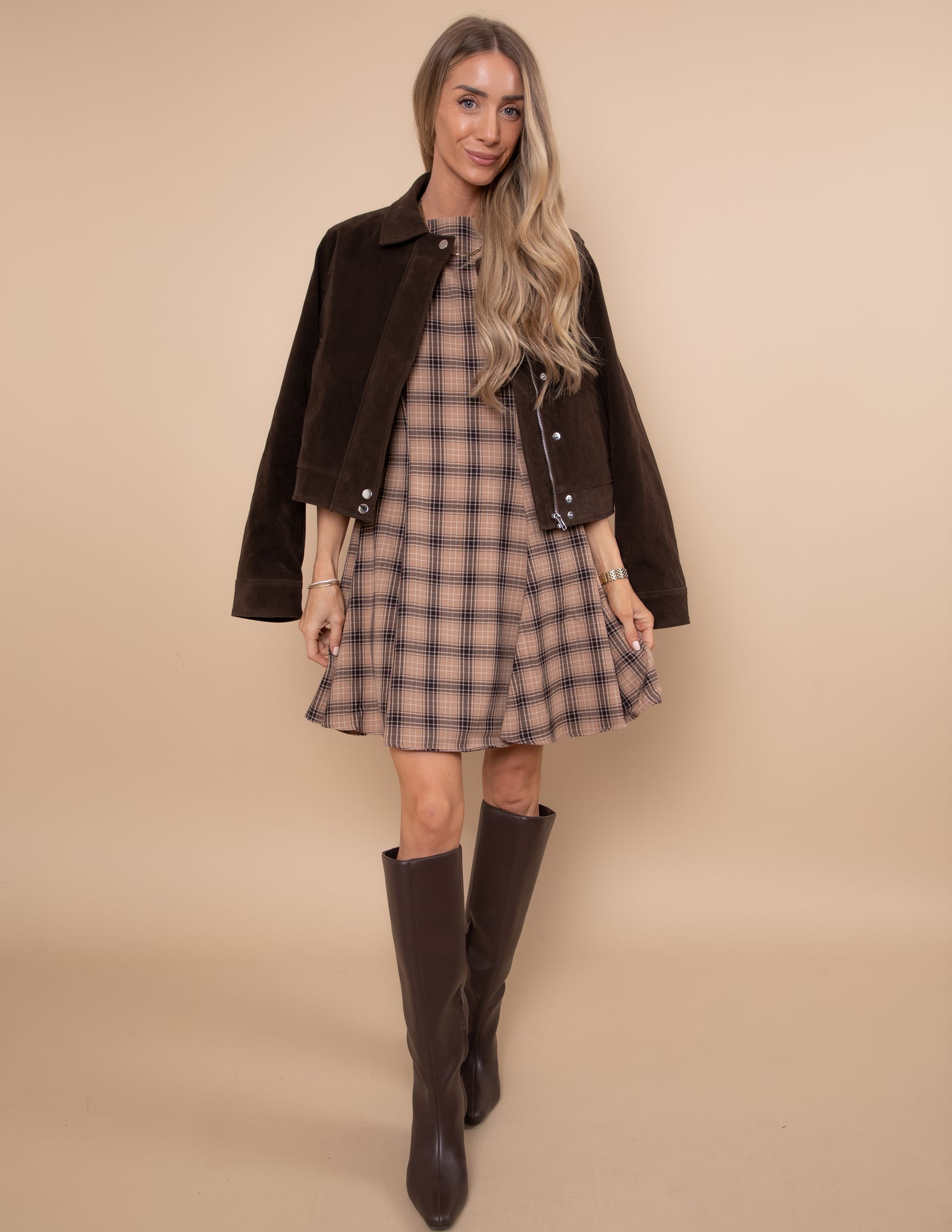 Anneliese Swing Plaid Dress