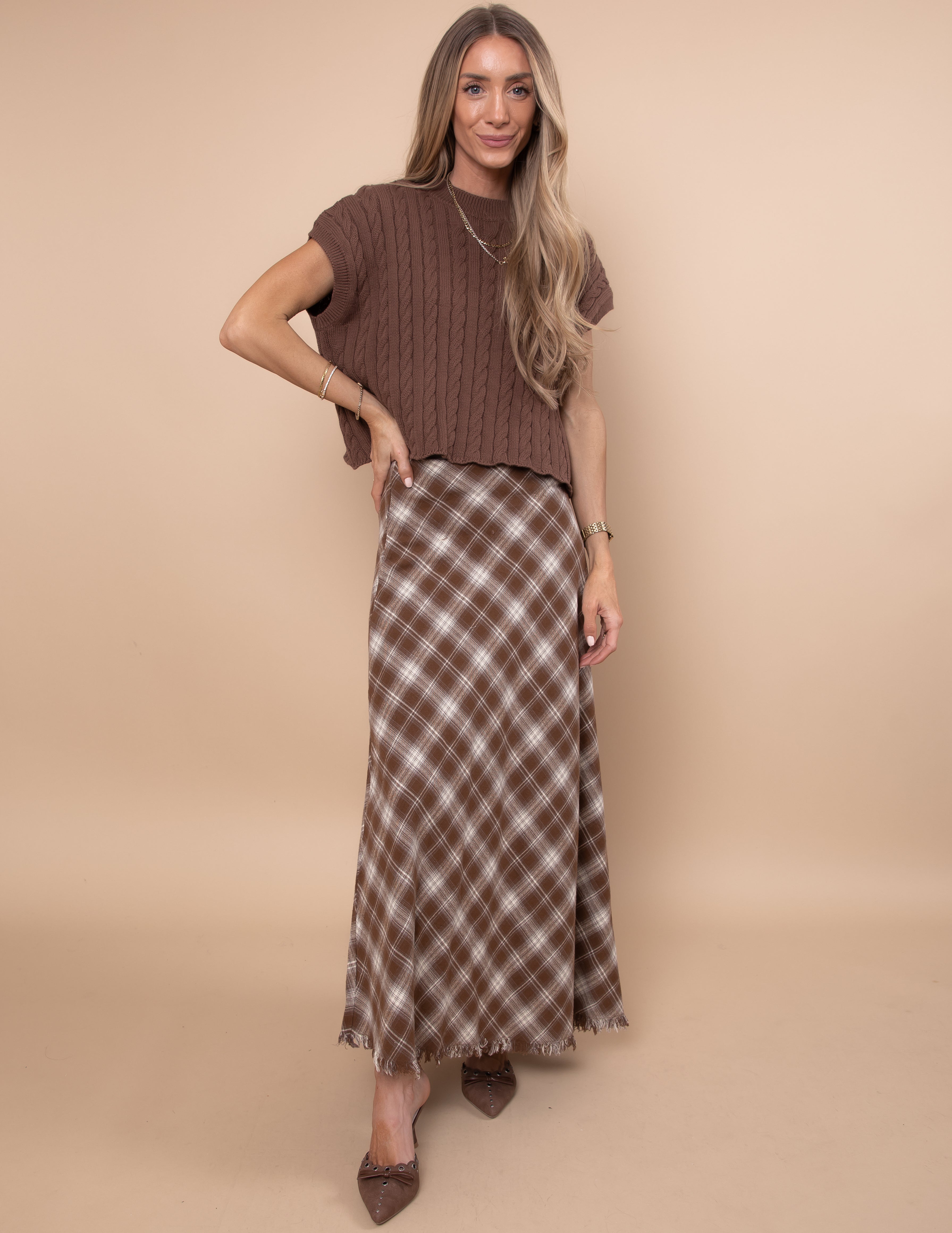 Autumn Grace Plaid Skirt