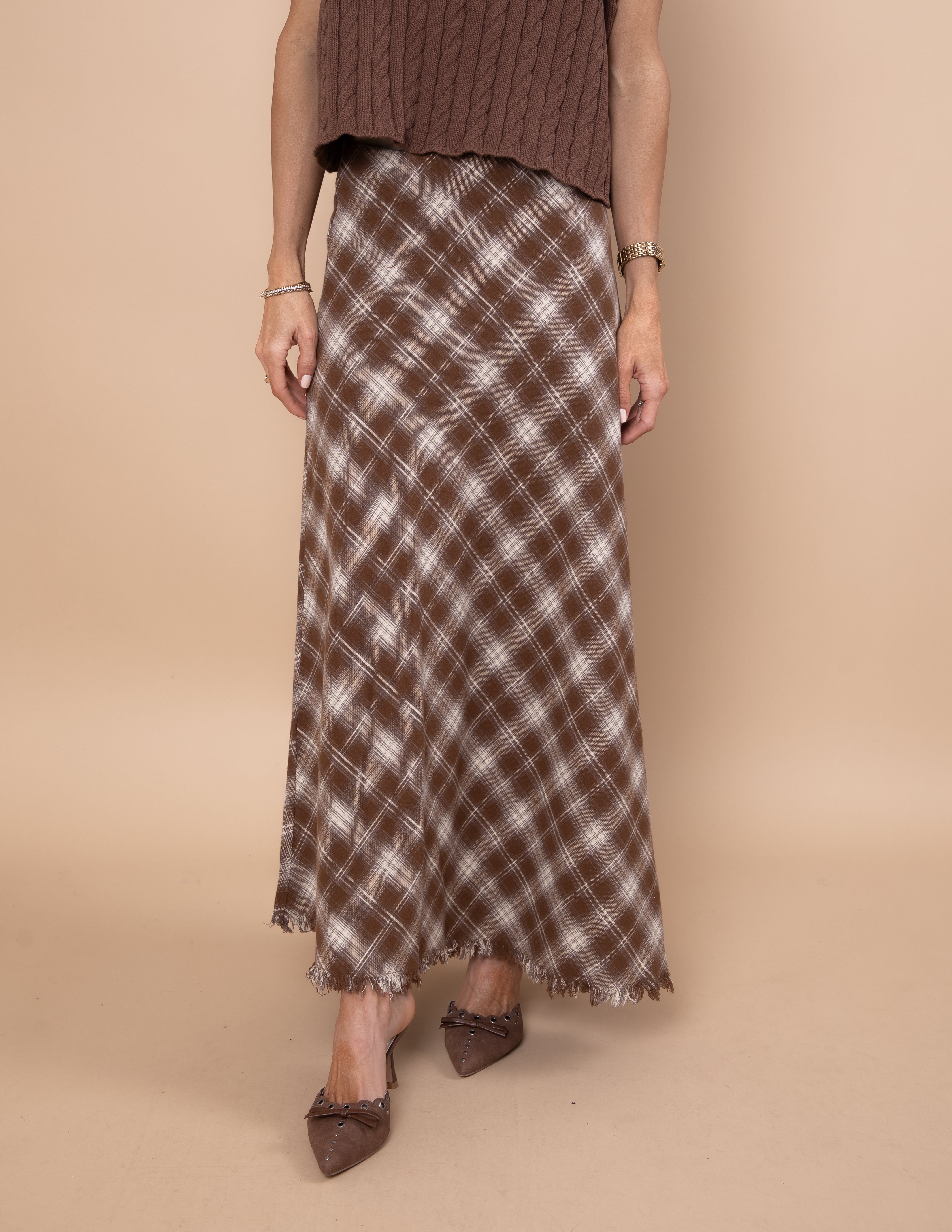 Autumn Grace Plaid Skirt