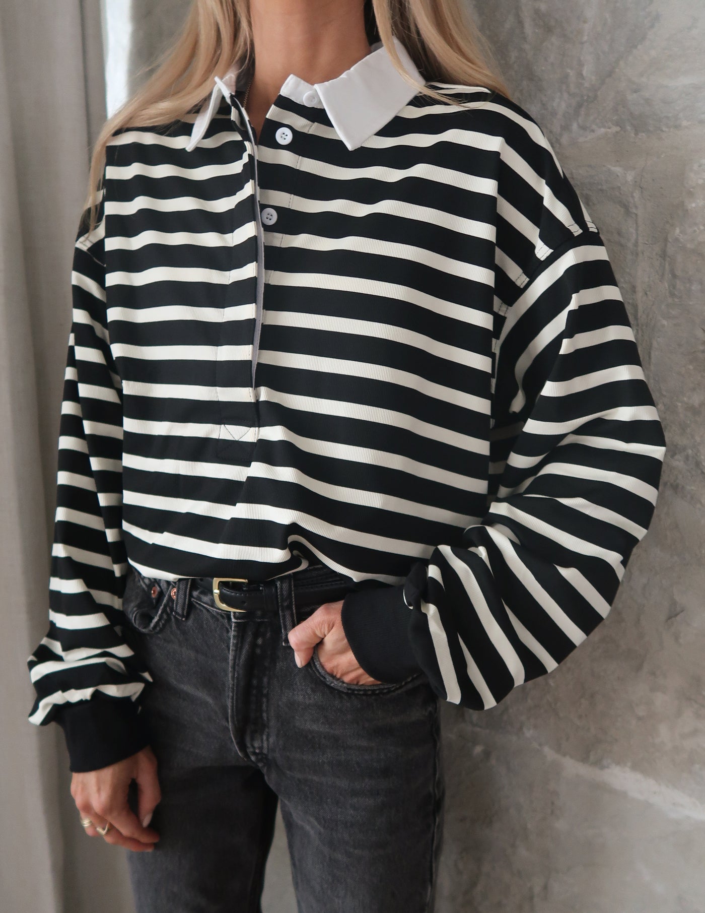 Parker Striped Rugby Polo