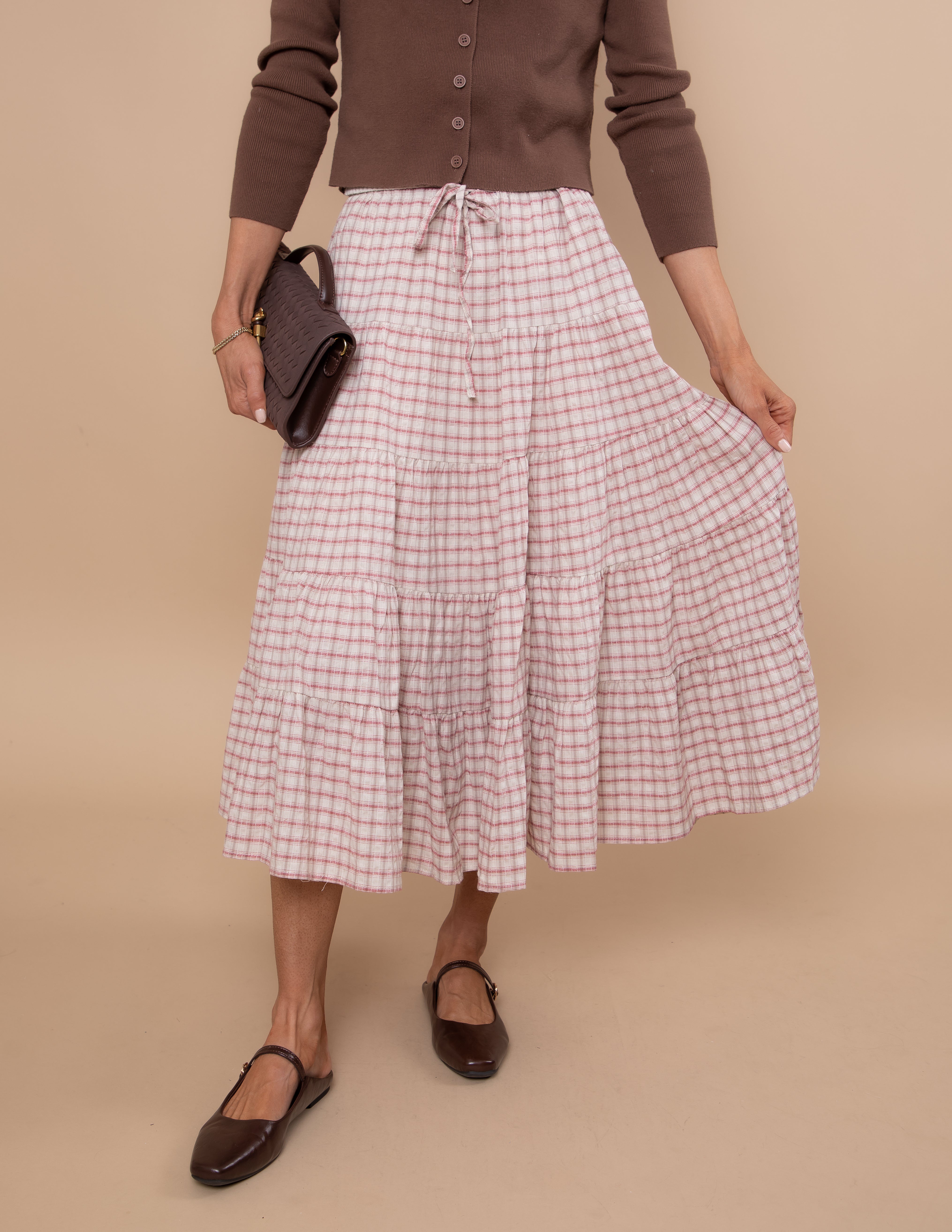 Cottage Charm Gingham Skirt