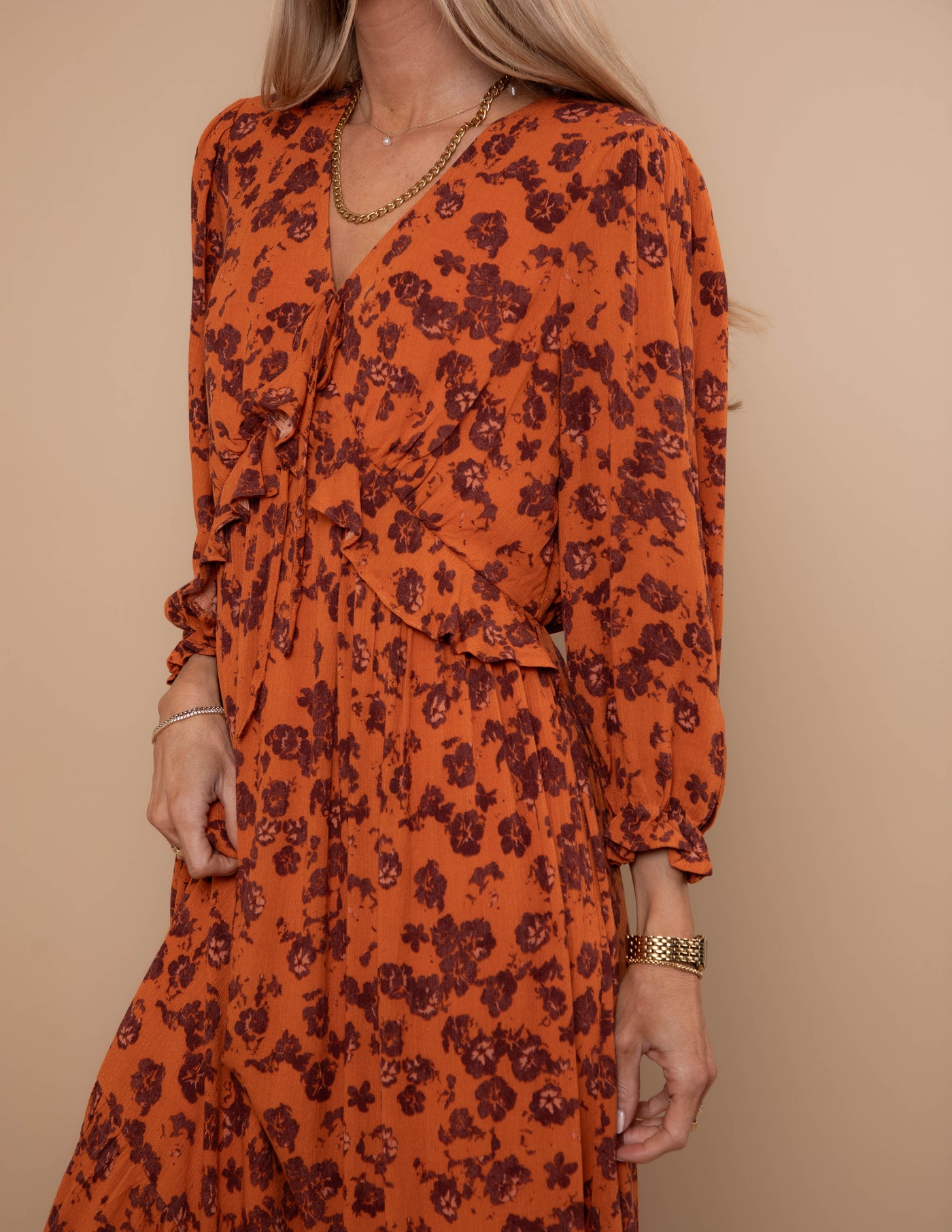 Spiced Bloom Maxi Dress