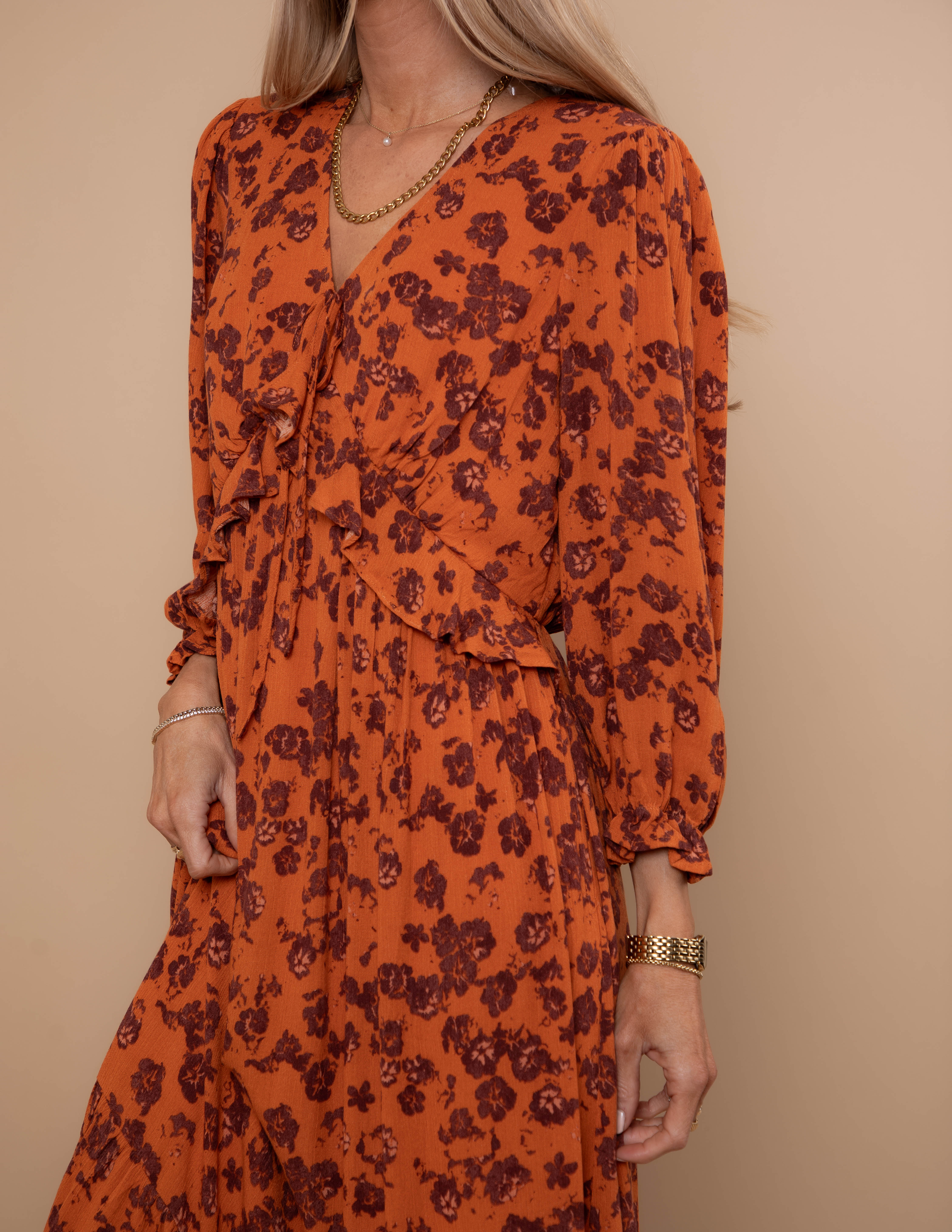 Spiced Bloom Maxi Dress
