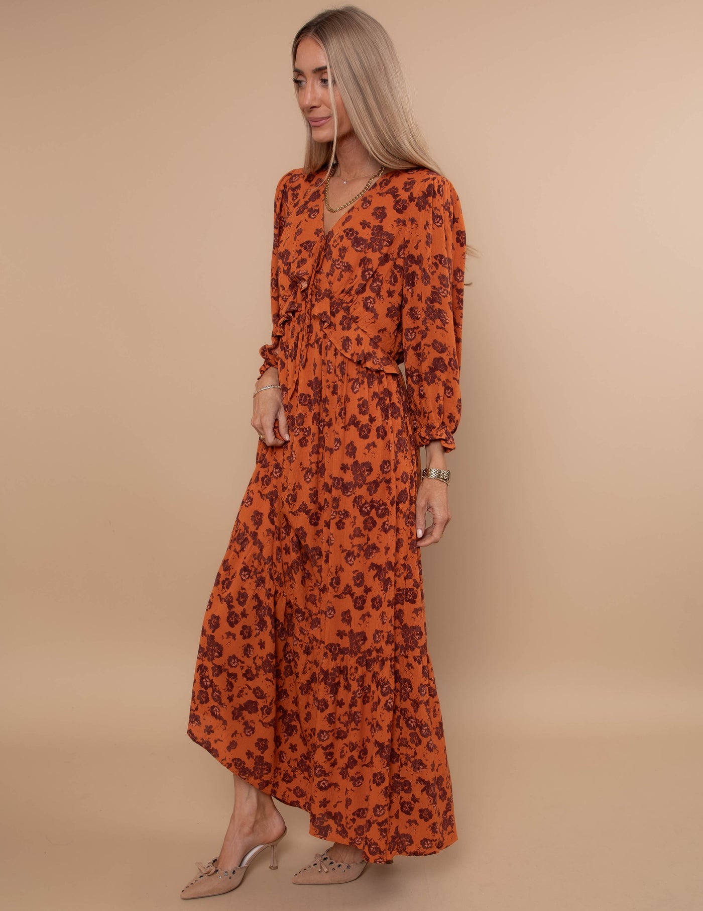 Spiced Bloom Maxi Dress