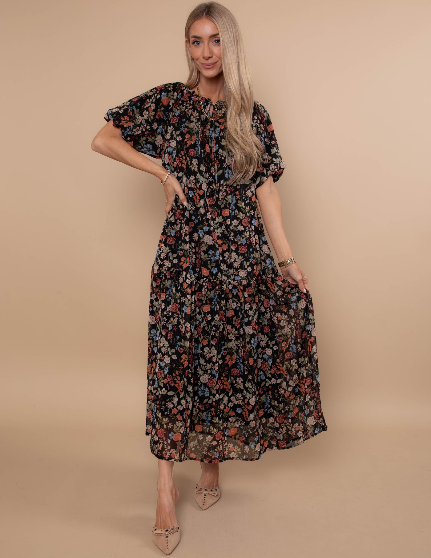 Charmed Floral Midi Dress