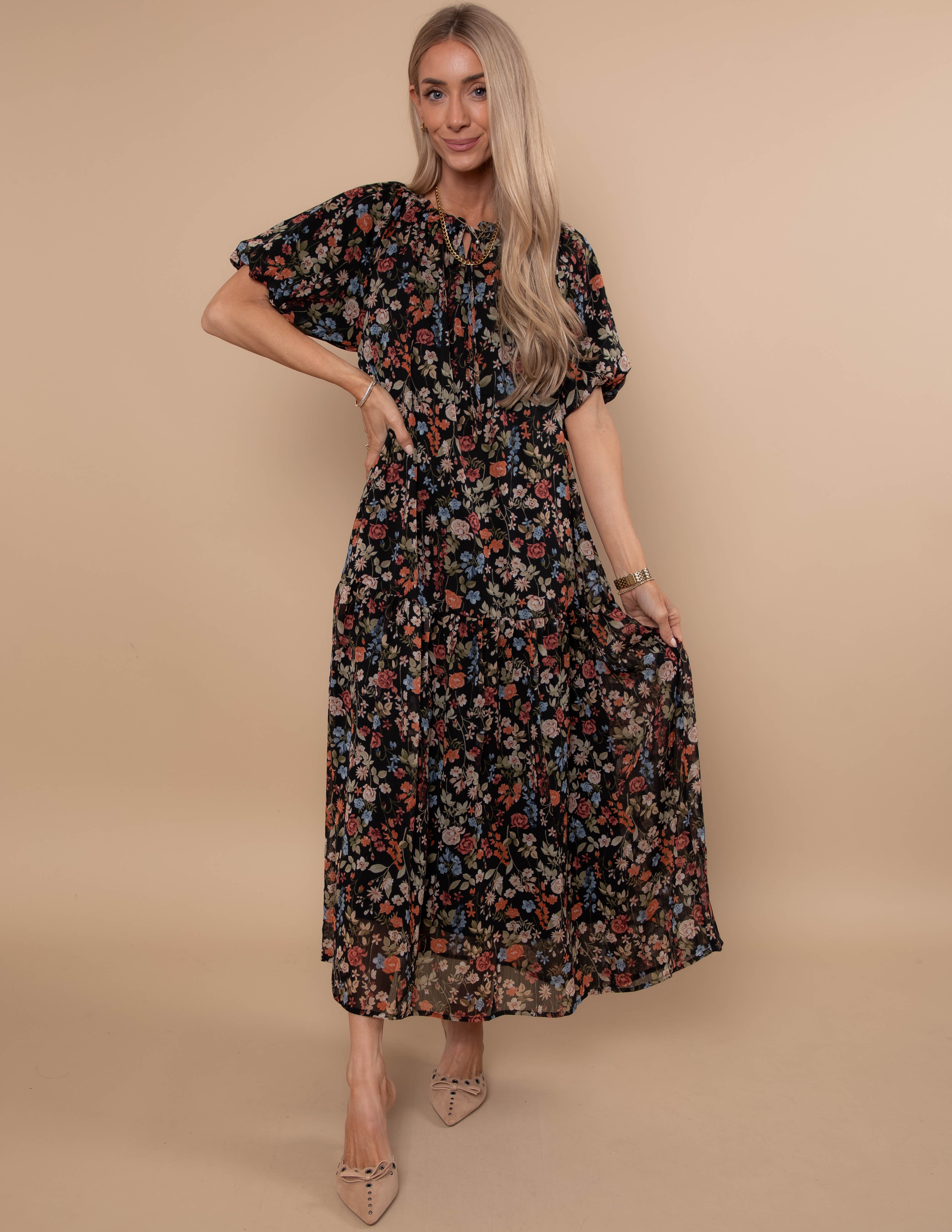 Charmed Floral Midi Dress
