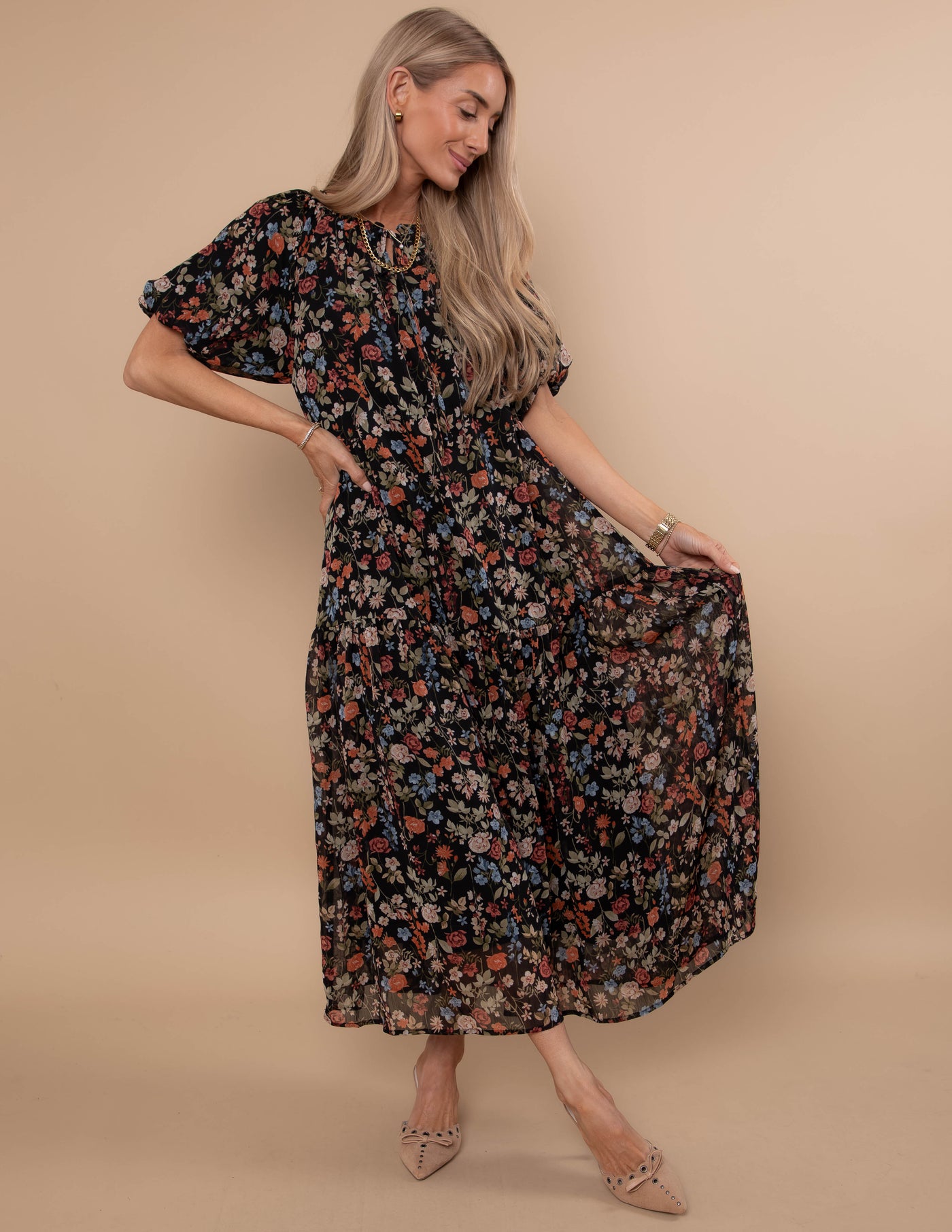 Charmed Floral Midi Dress
