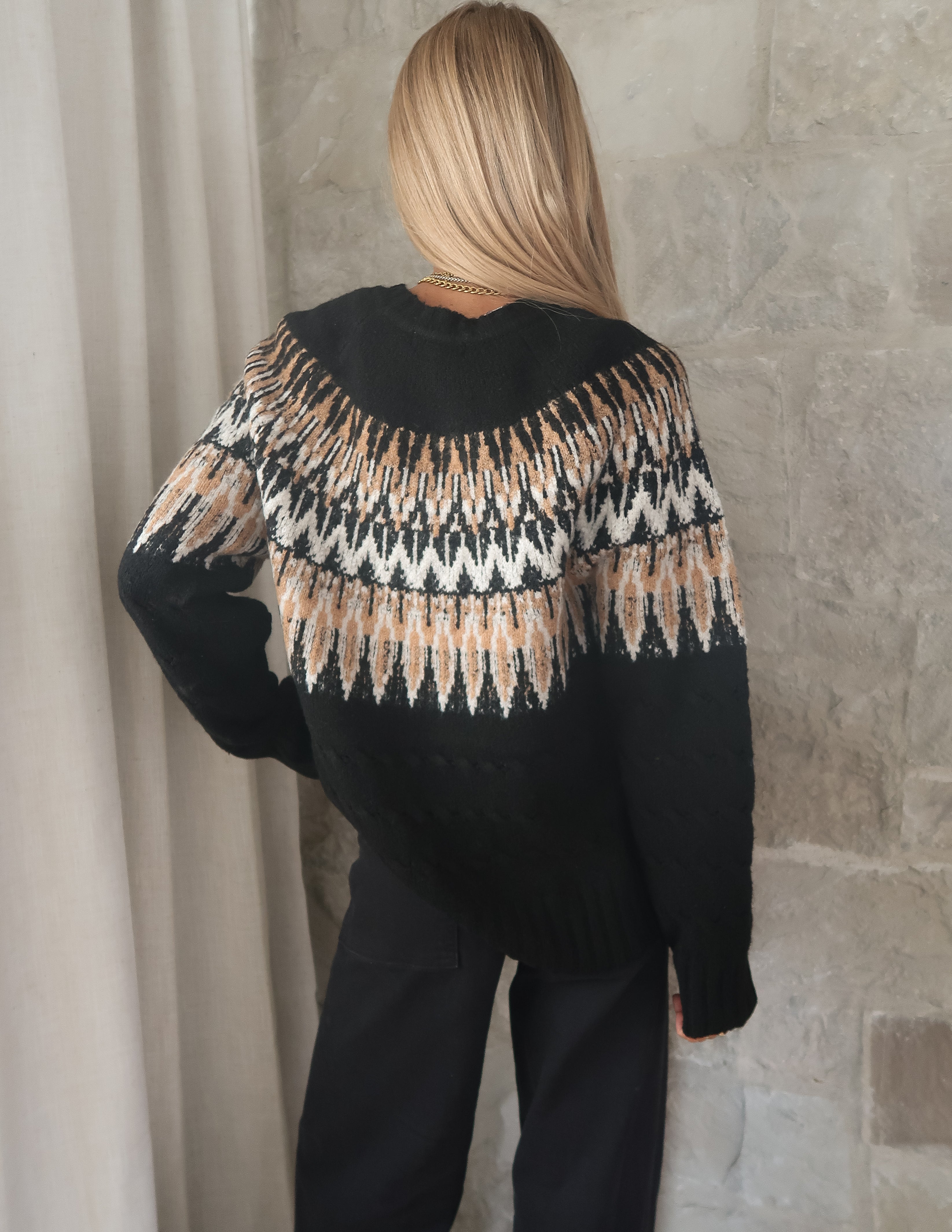 Highland Cable Fair Isle Sweater