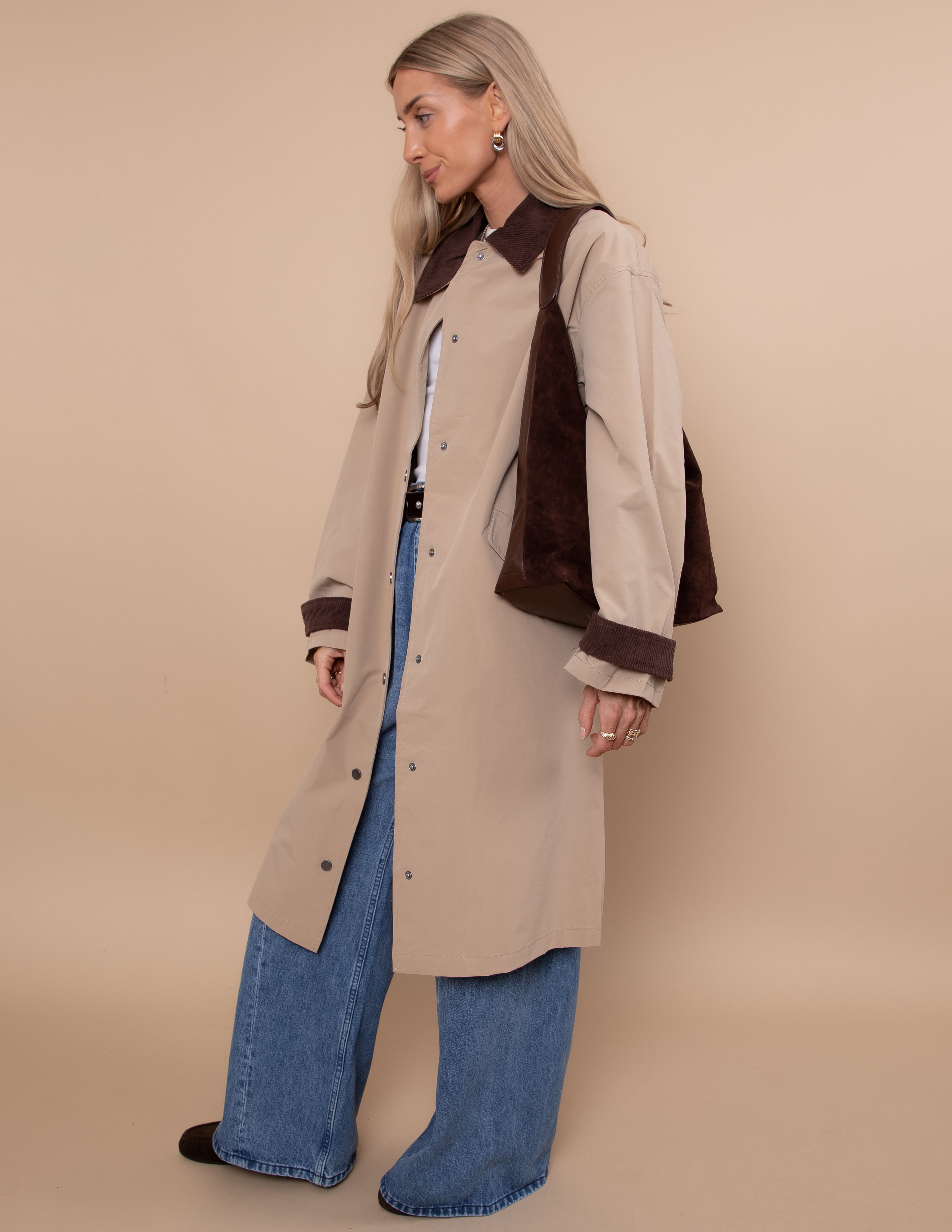 Contour Contrast Trench Coat