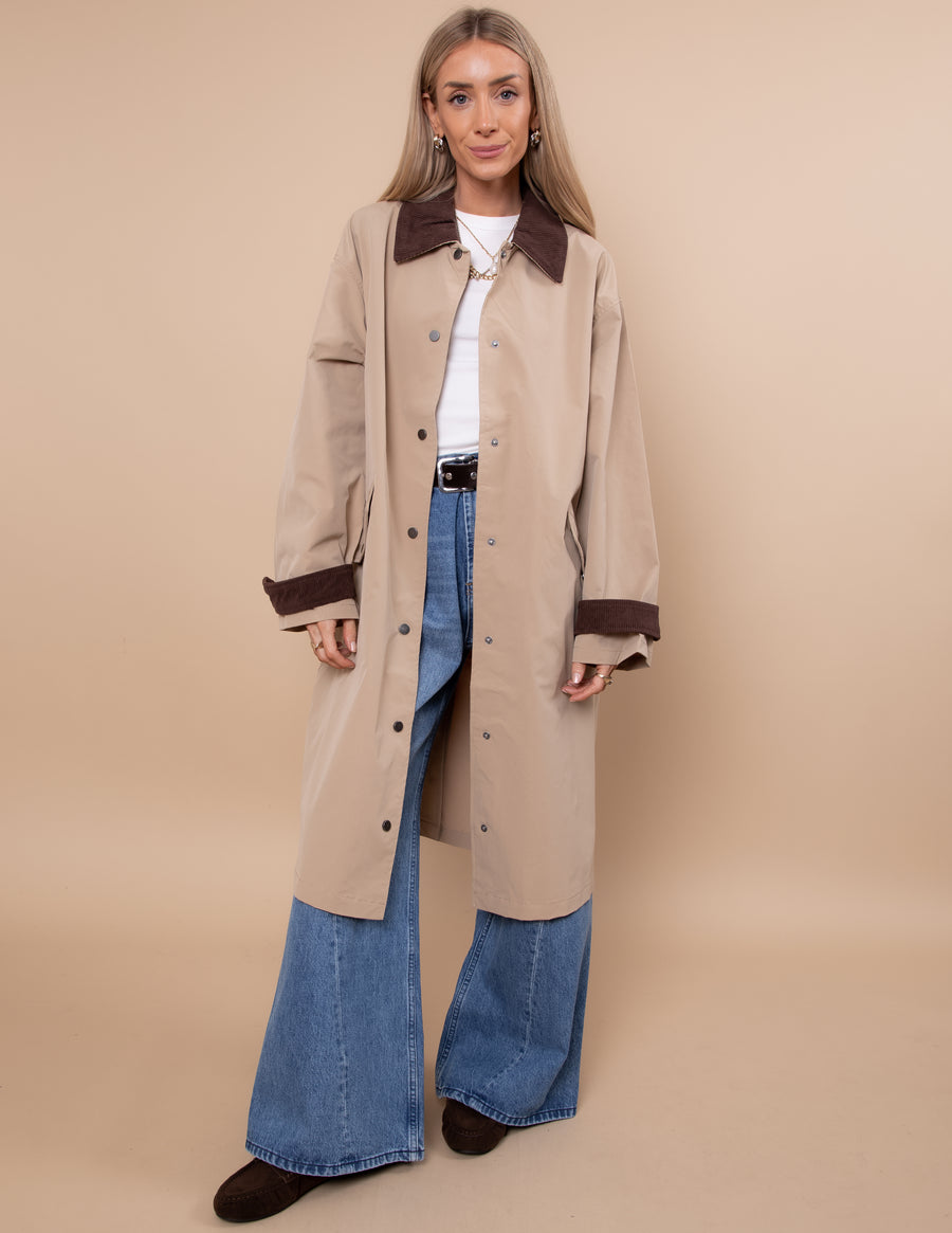 Contour Contrast Trench Coat