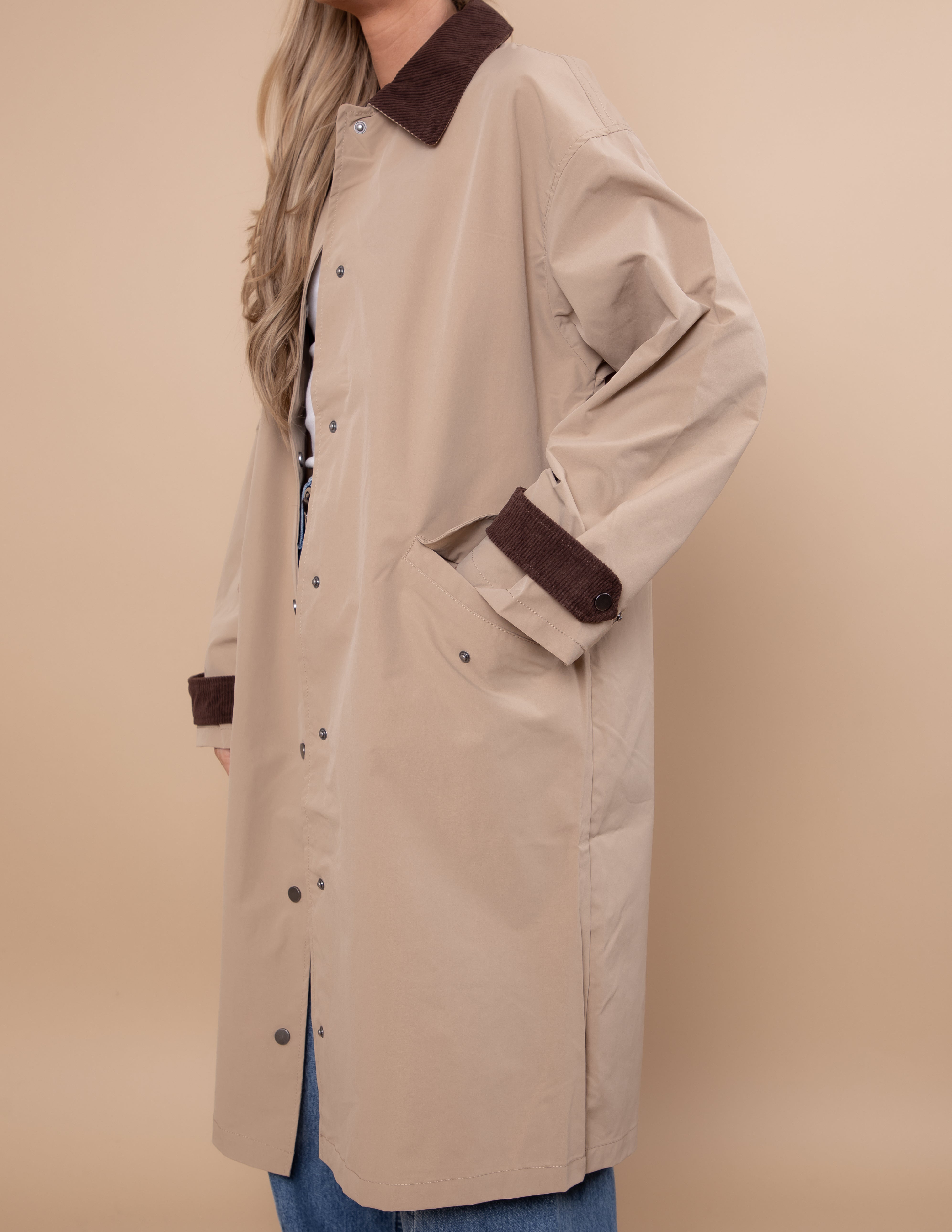 Contour Contrast Trench Coat