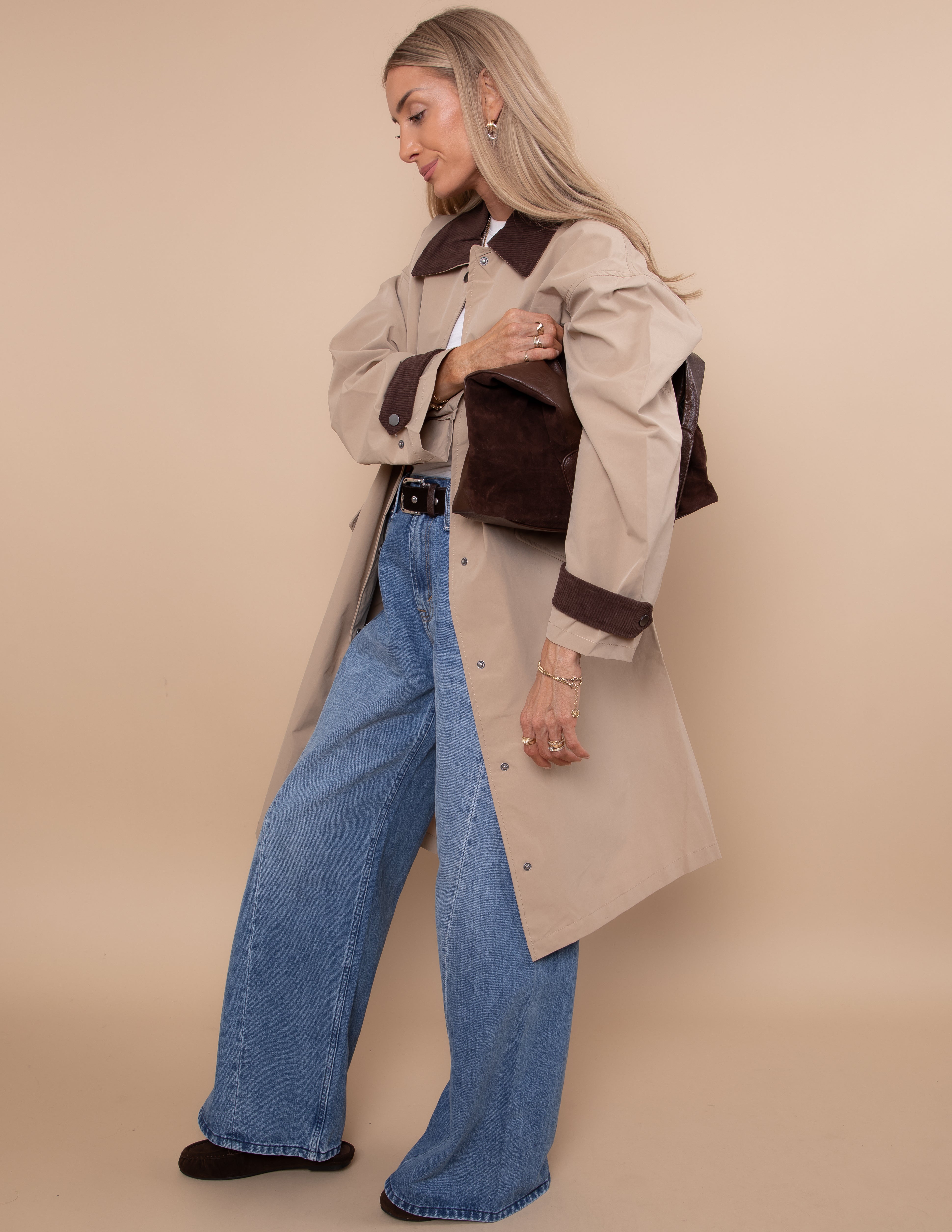 Contour Contrast Trench Coat