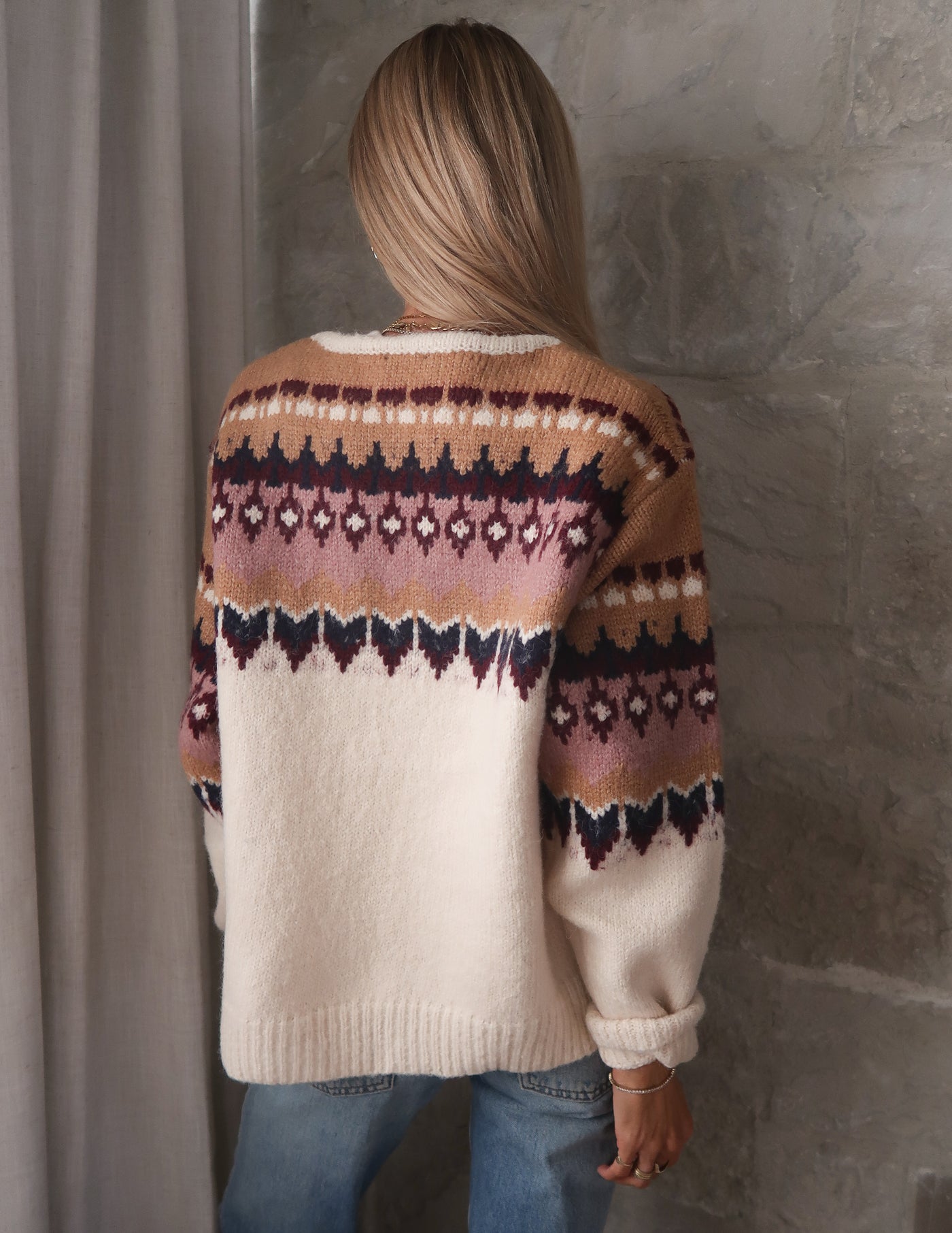 Hearthside Cable Fair Isle Cardigan