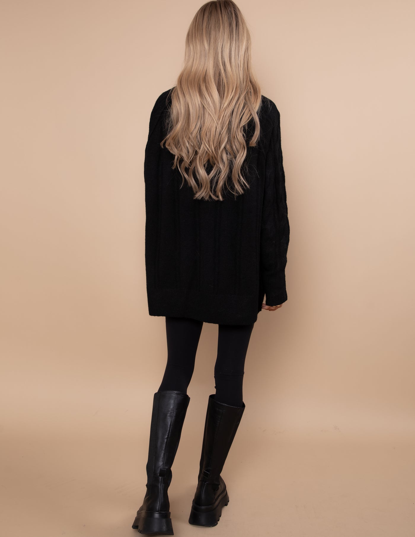 Ridge Cable Knit Sweater