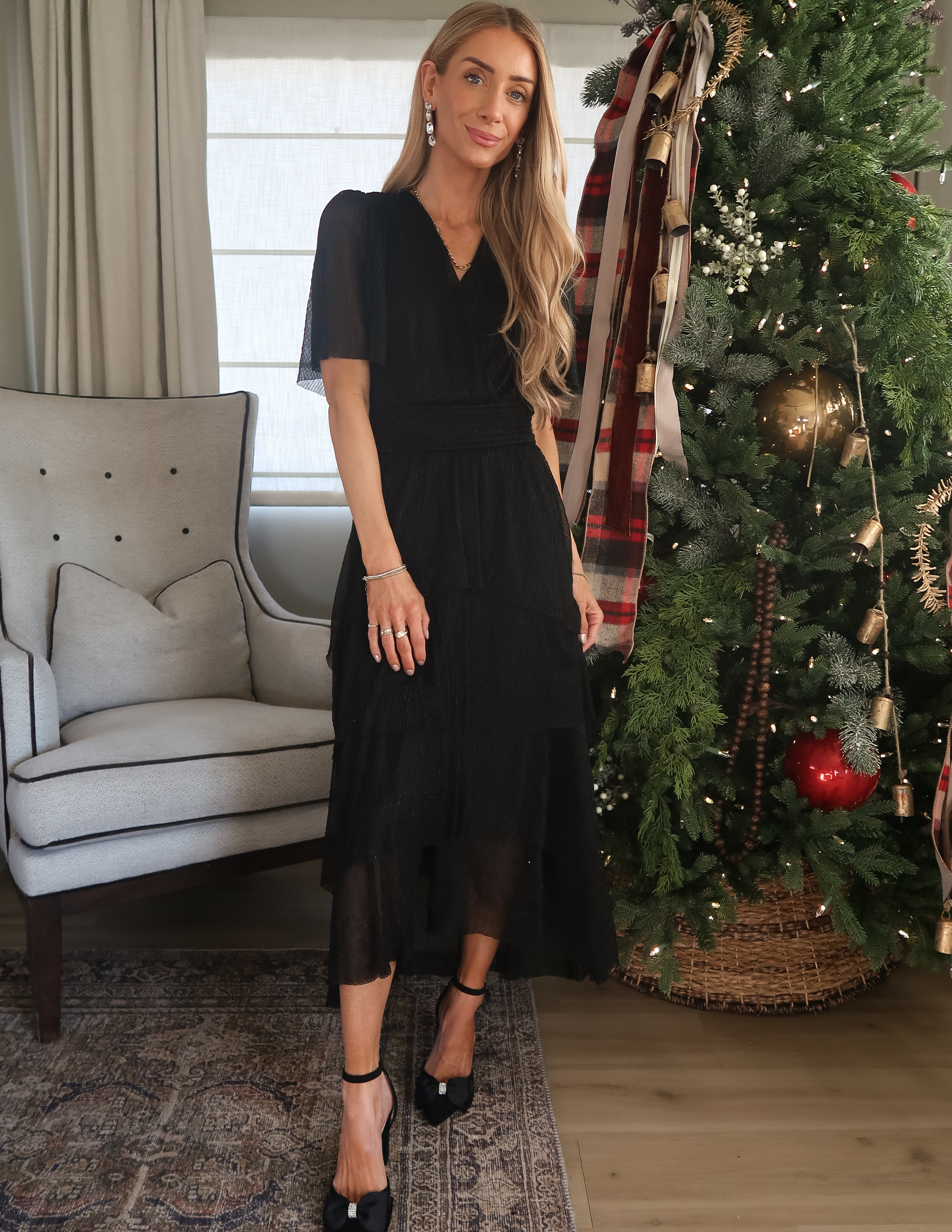 Moonlit Glimmer Layered Dress