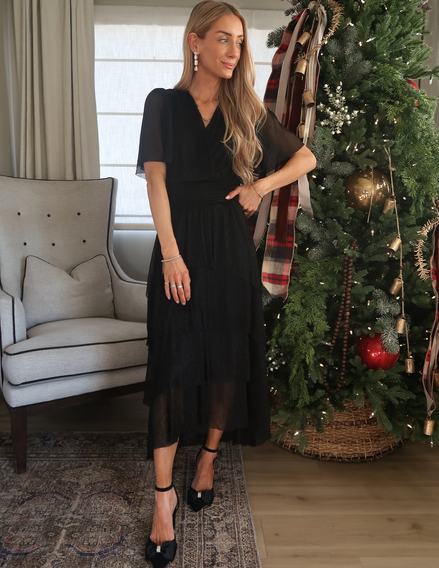 Moonlit Glimmer Layered Dress